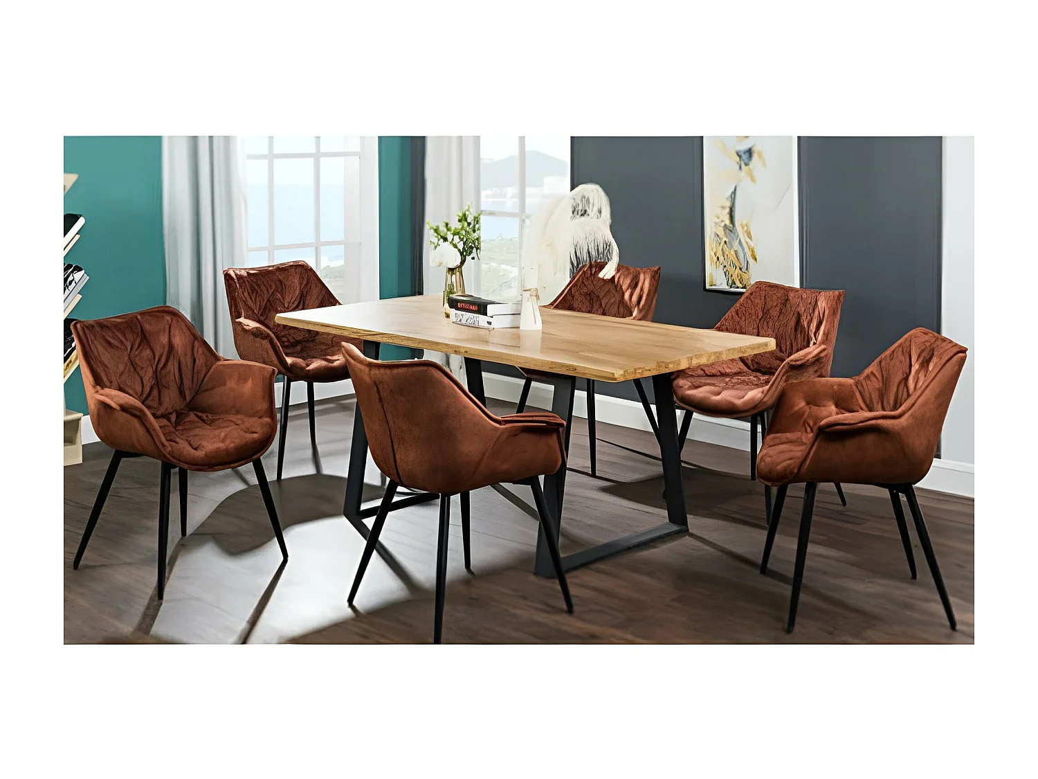 Chaise Cloi/Tissu/Curry