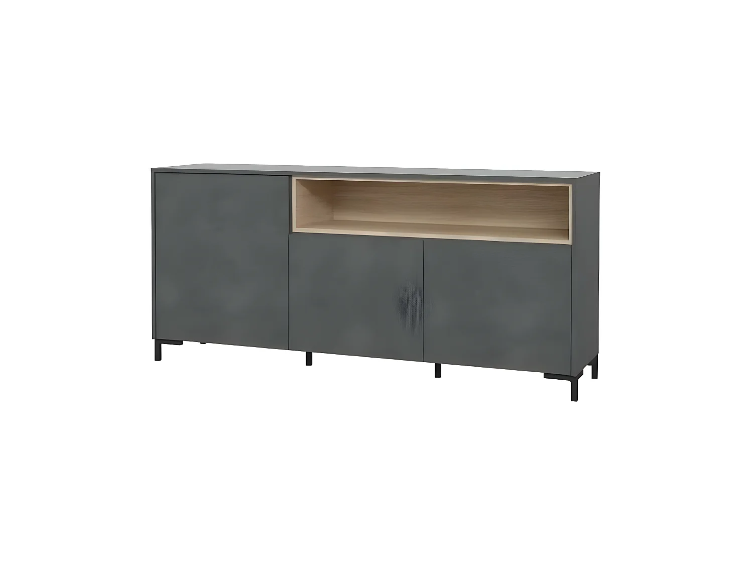 Sideboard Galactic/Drehtüren/Grau