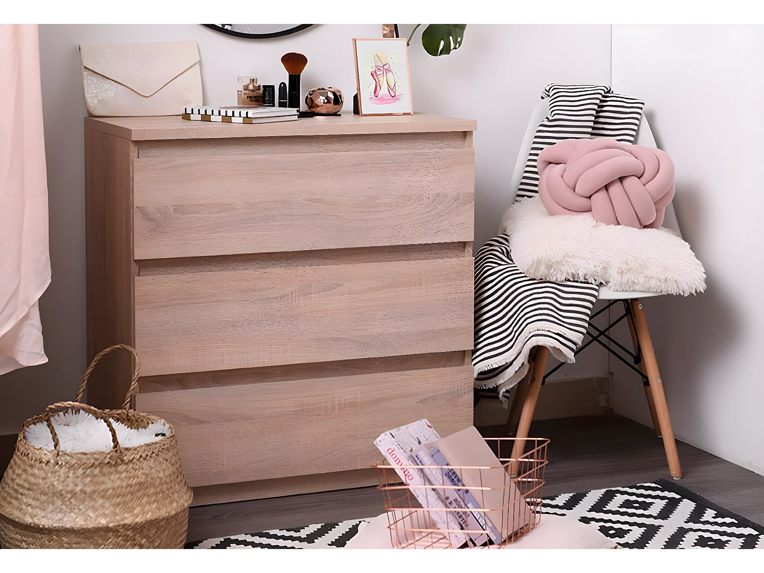 Credenza Chelsea con cassetti marrone