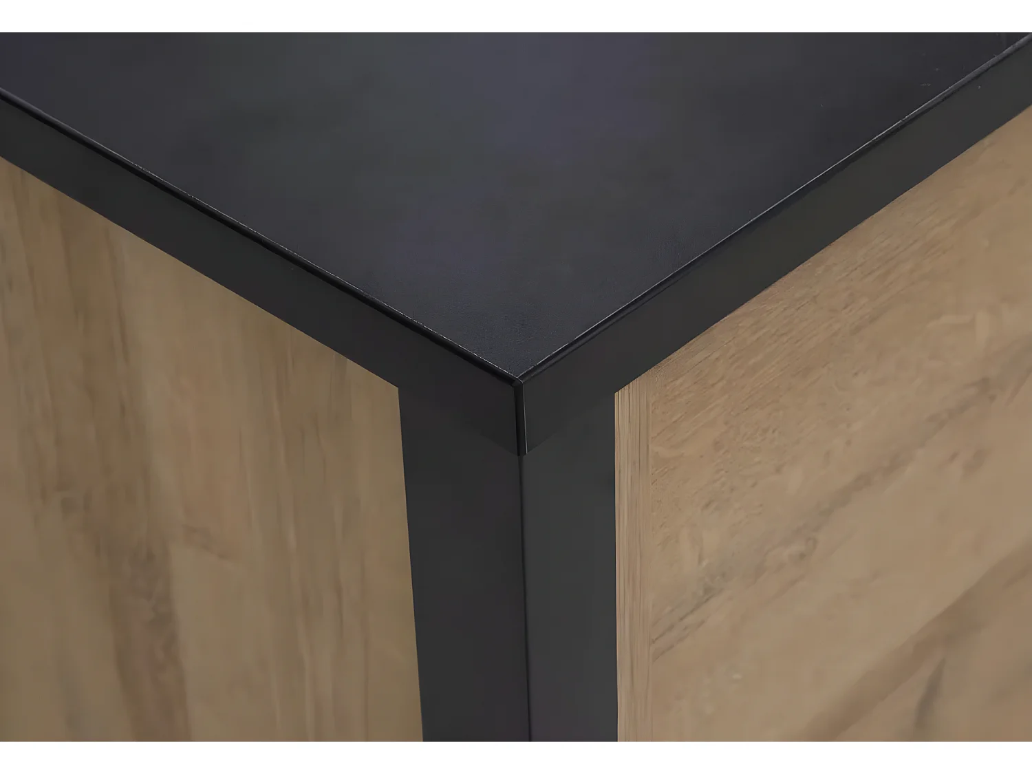 Sideboard Berger/Drehtüren&Schubladen/Braun&Schwarz