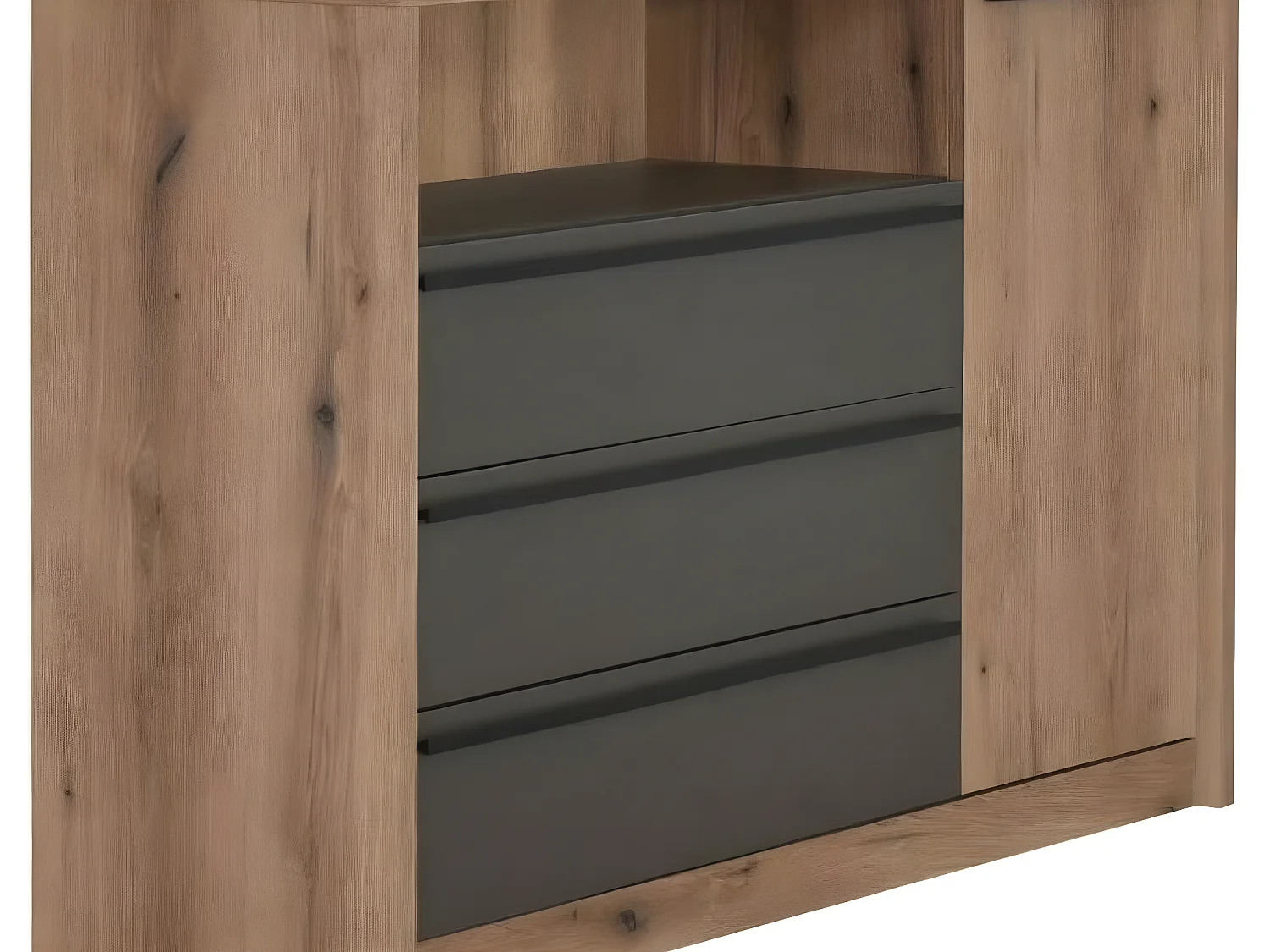 Sideboard Caliopa/Schubladen/Braun&Schwarz