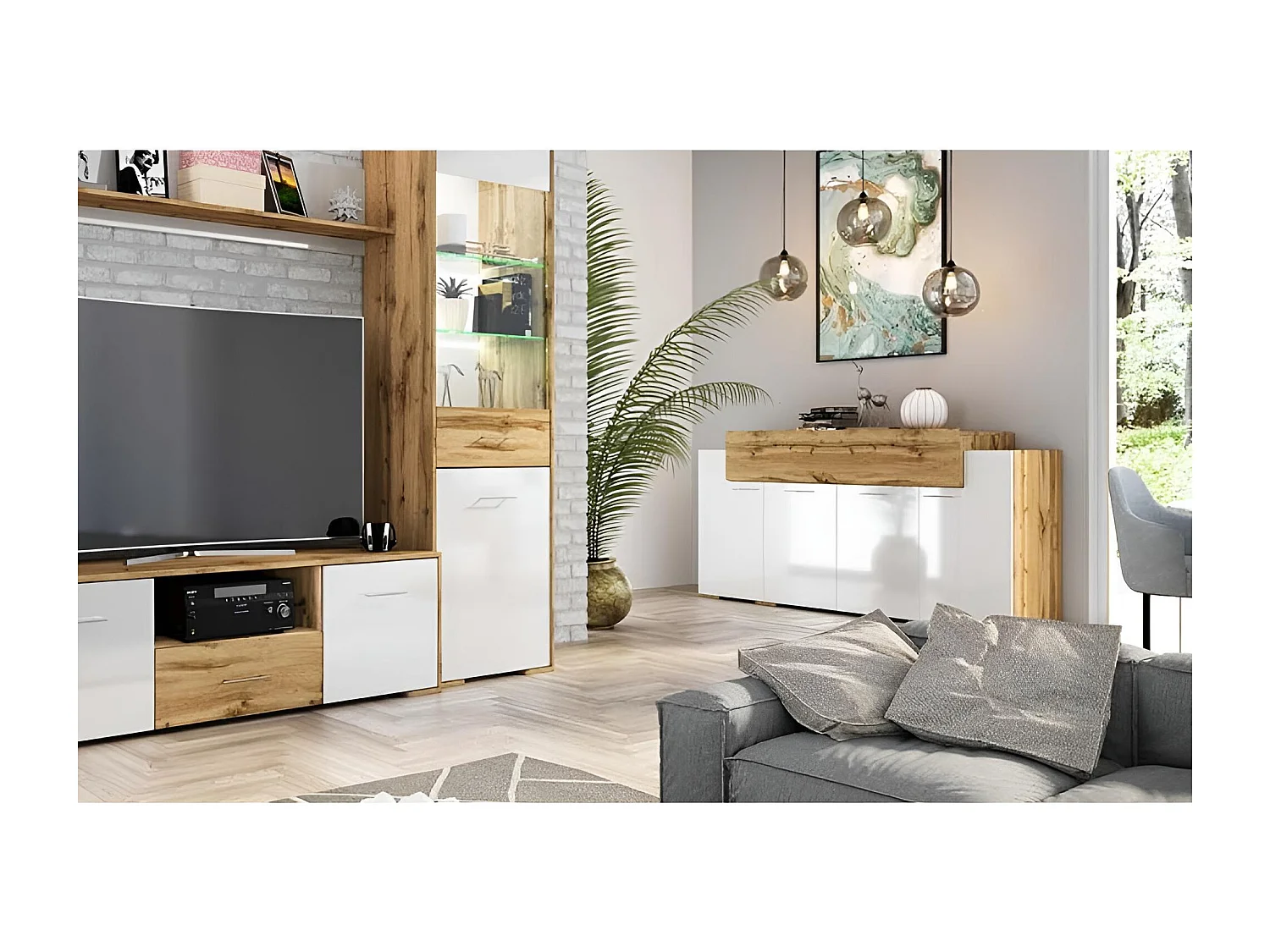 Credenza Vigo/porte girevoli/Artisan&White