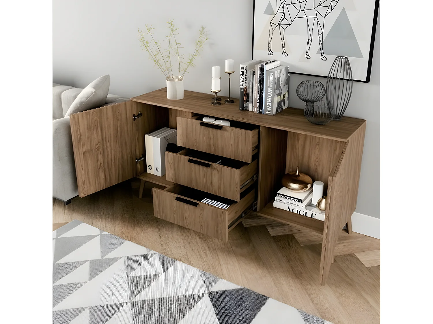 Sideboard Seewen/Braun/An Lager