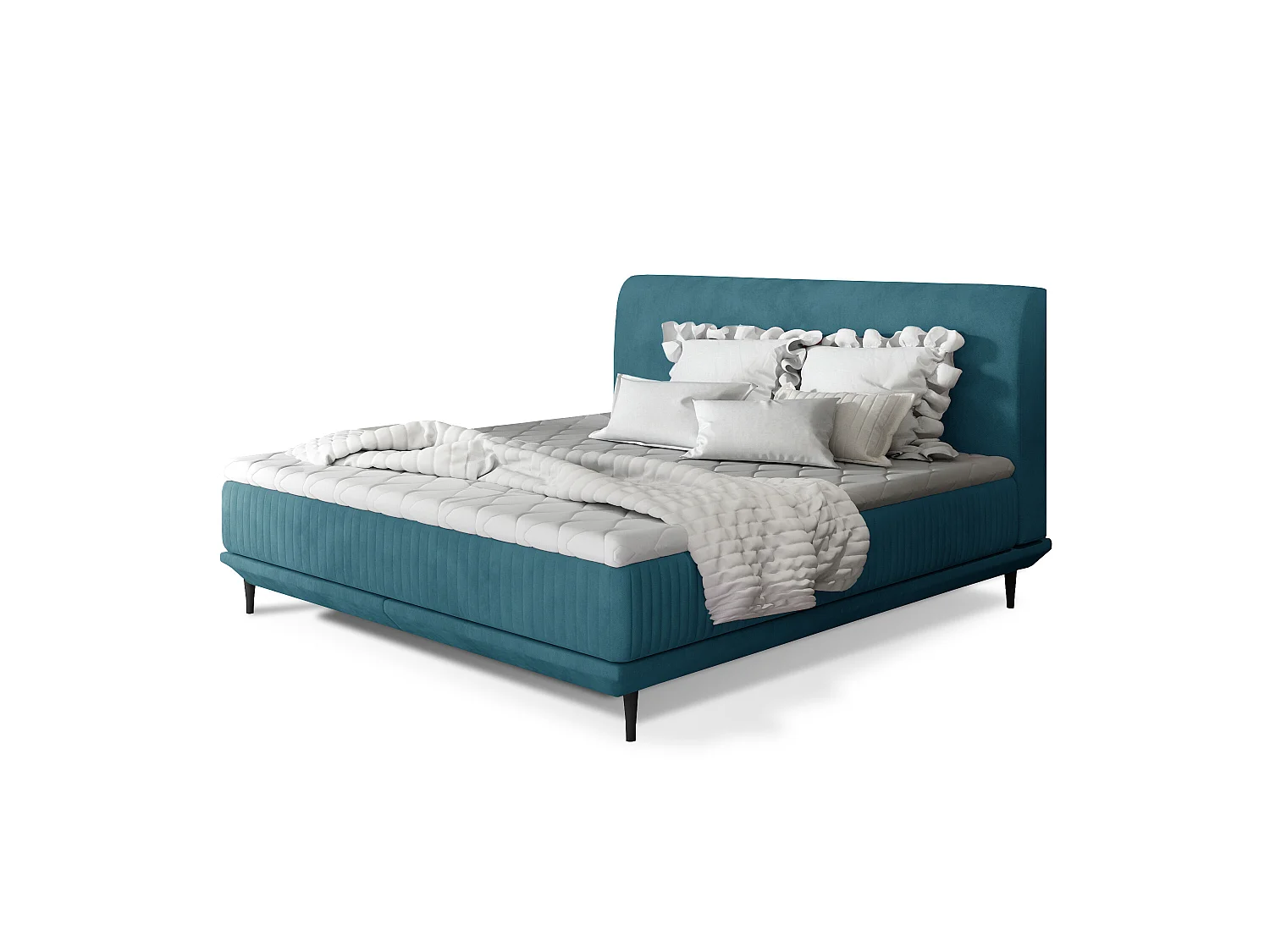 Letto Rima S (140x200)/Tessuto-Verde