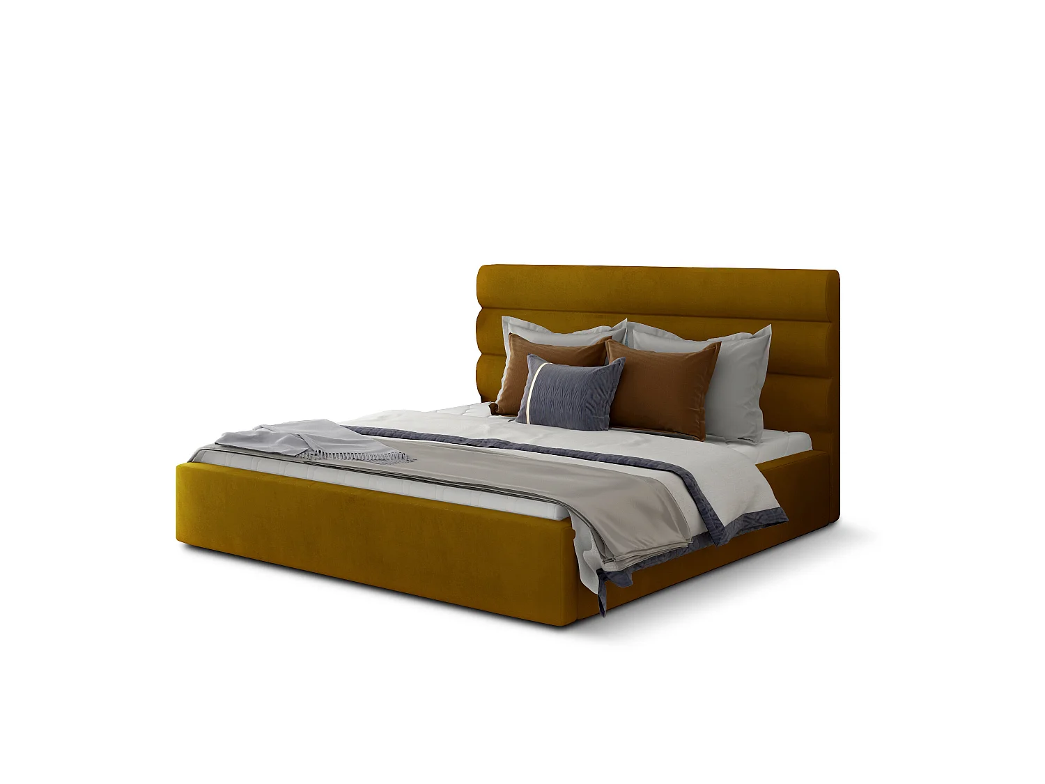 Bett Valia S (140x200)/Stoff-Gelb