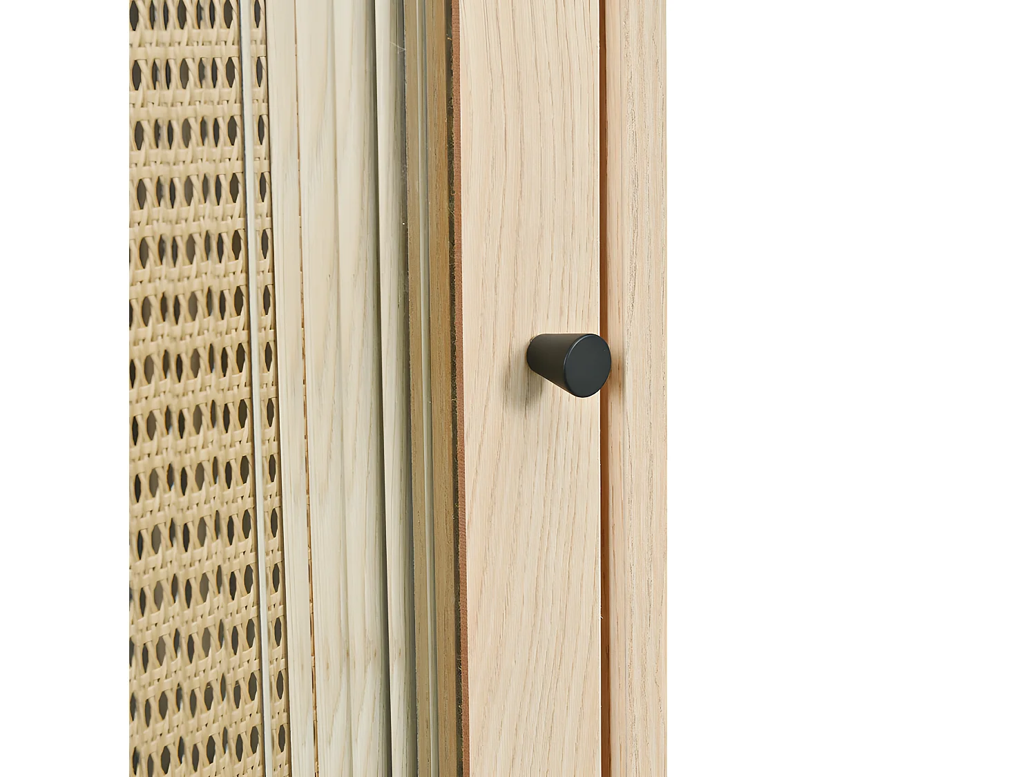 Credenza alta - 6 scomparti - Stile country - Naturale