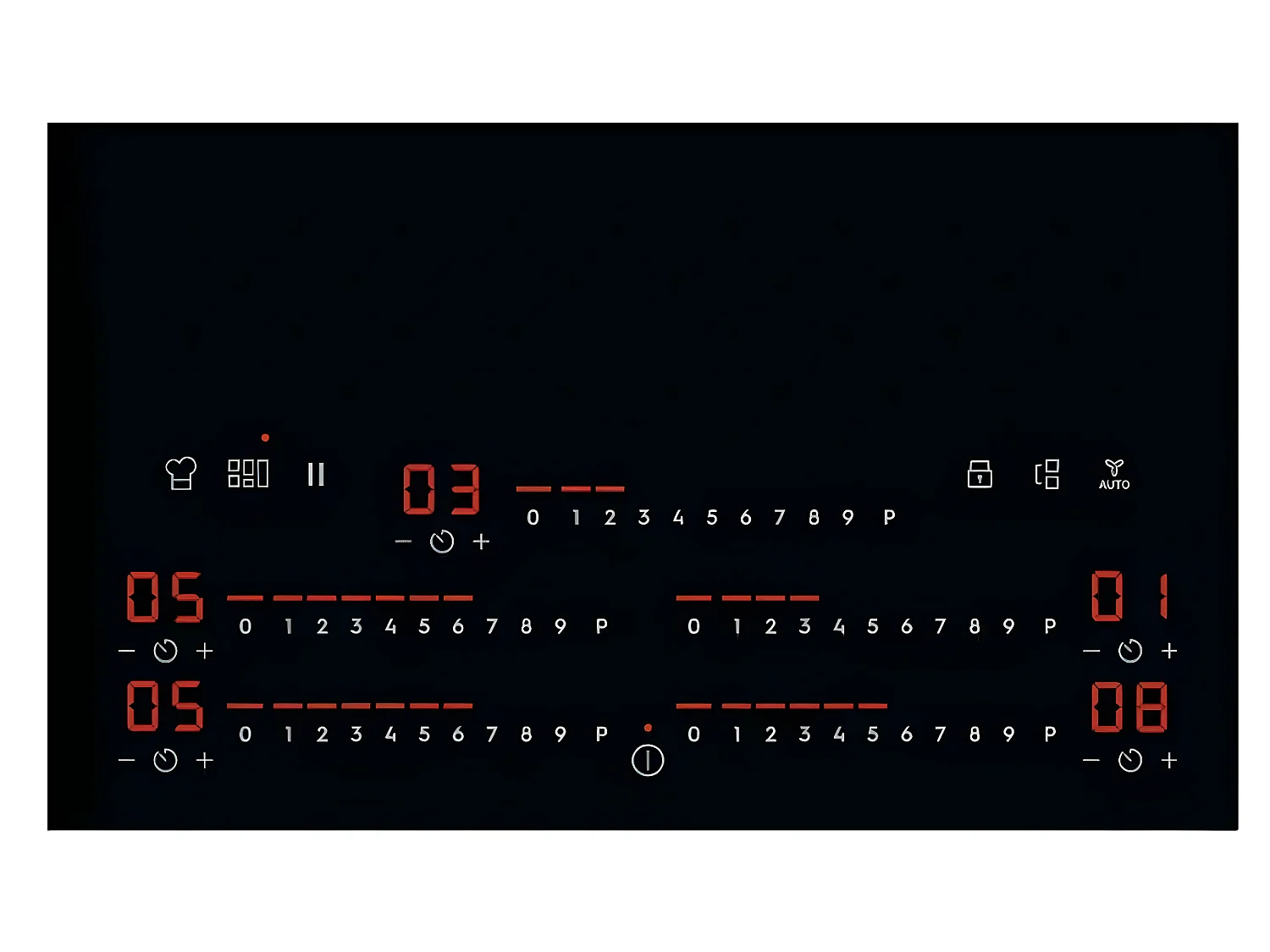 Electrolux Table de cuisson induction 90cm 5 feux 7350w noir - EIV95550