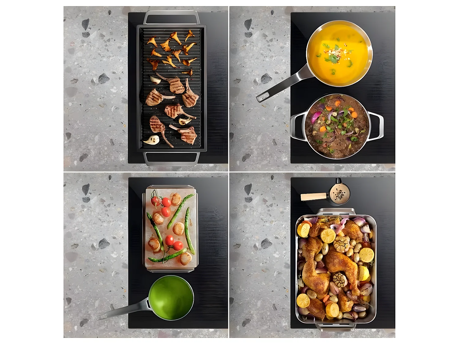 Electrolux Table de cuisson induction 90cm 5 feux 7350w noir - EIV95550