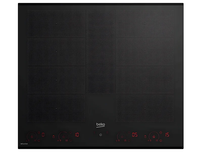 Beko Table de cuisson induction 60cm 4 feux 7400w noir - HII68811NT