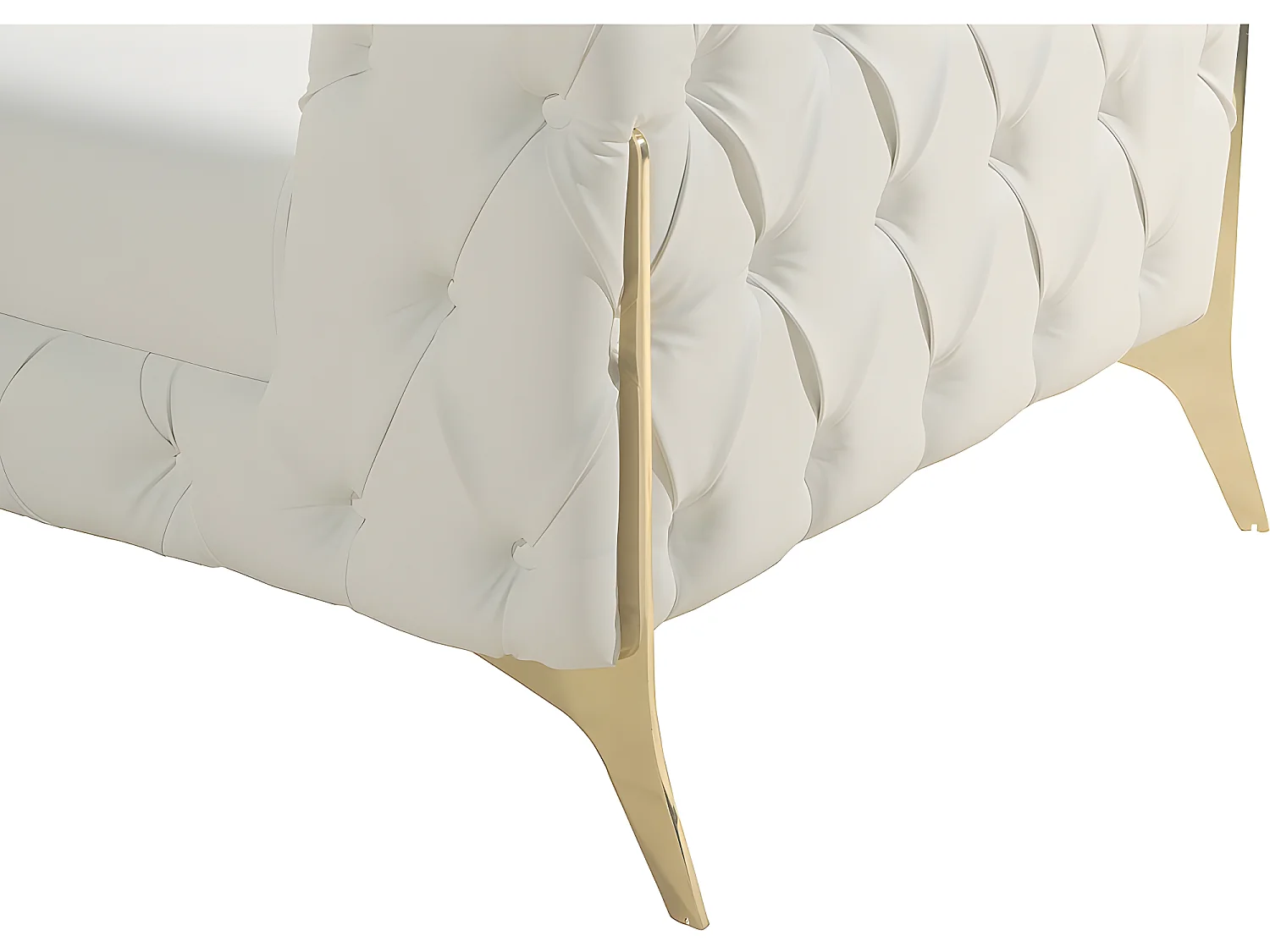 Fauteuil Capitonné Pied Couleur Ou Chesterfield - Couleurs - Velours Gris