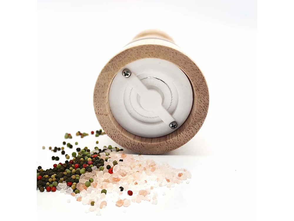 Moulin à poivre et sel en bois d'hévéa (Lot de 2)
