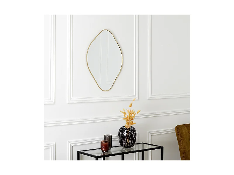 Miroir Deco Contour Dore Losange H60cm Come Or
