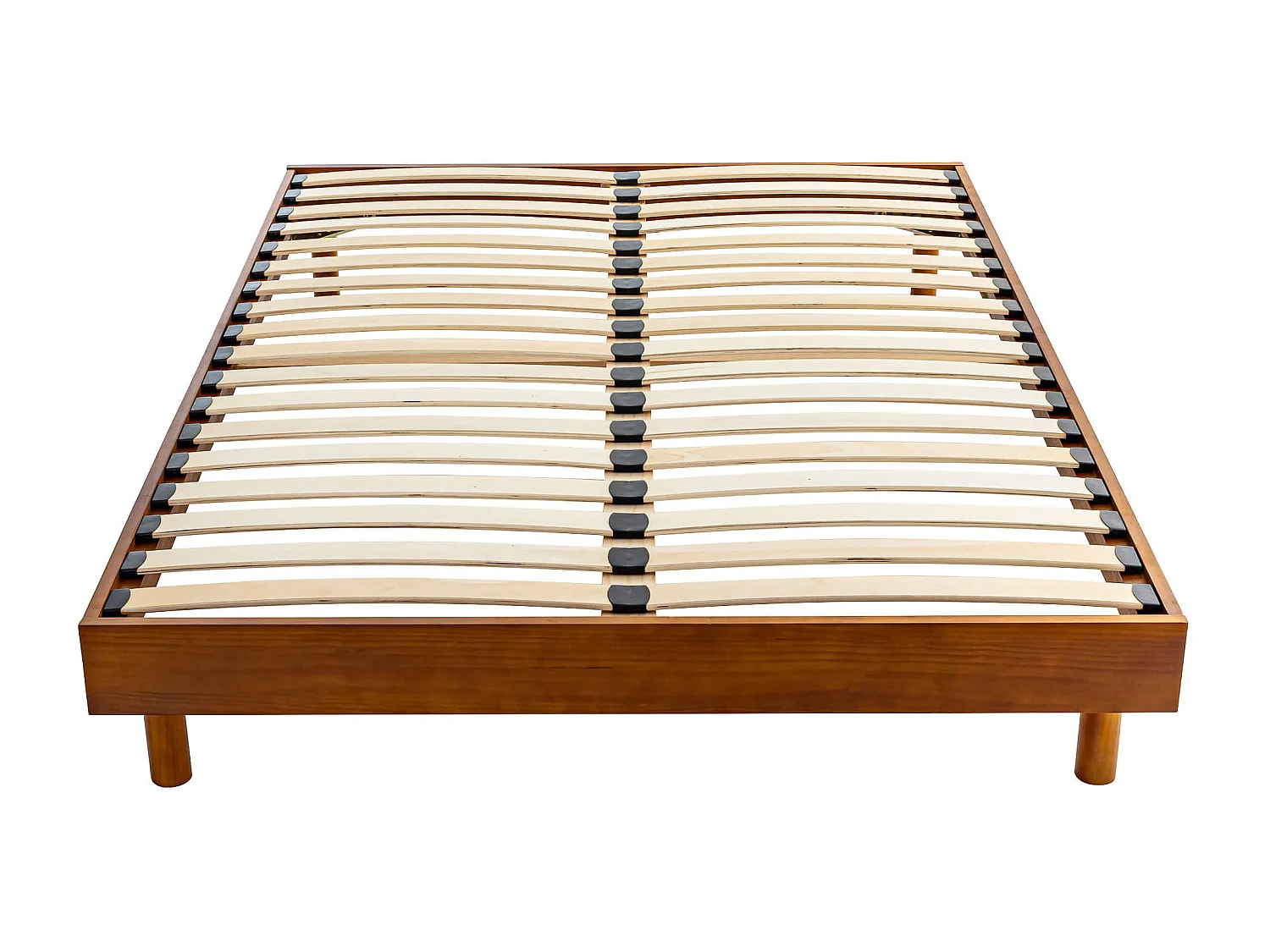 Sommier kit en bois massif noisette 140x190