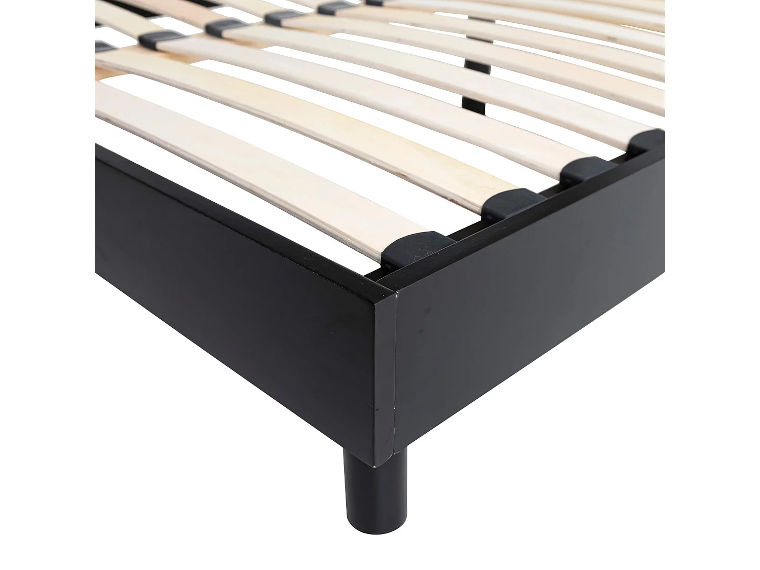 Sommier kit en bois massif noir 140x190