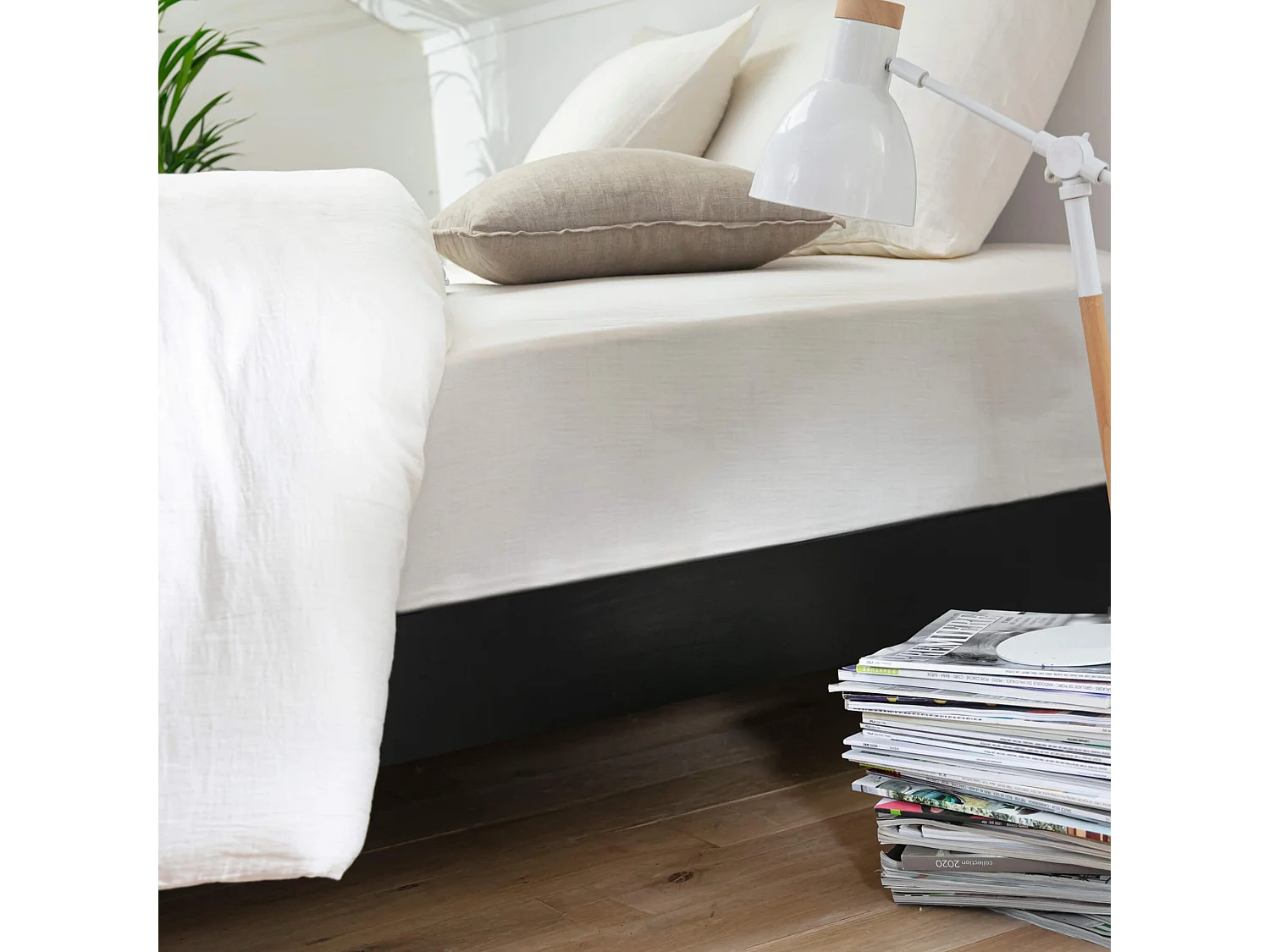 Sommier kit en bois massif noir 140x190