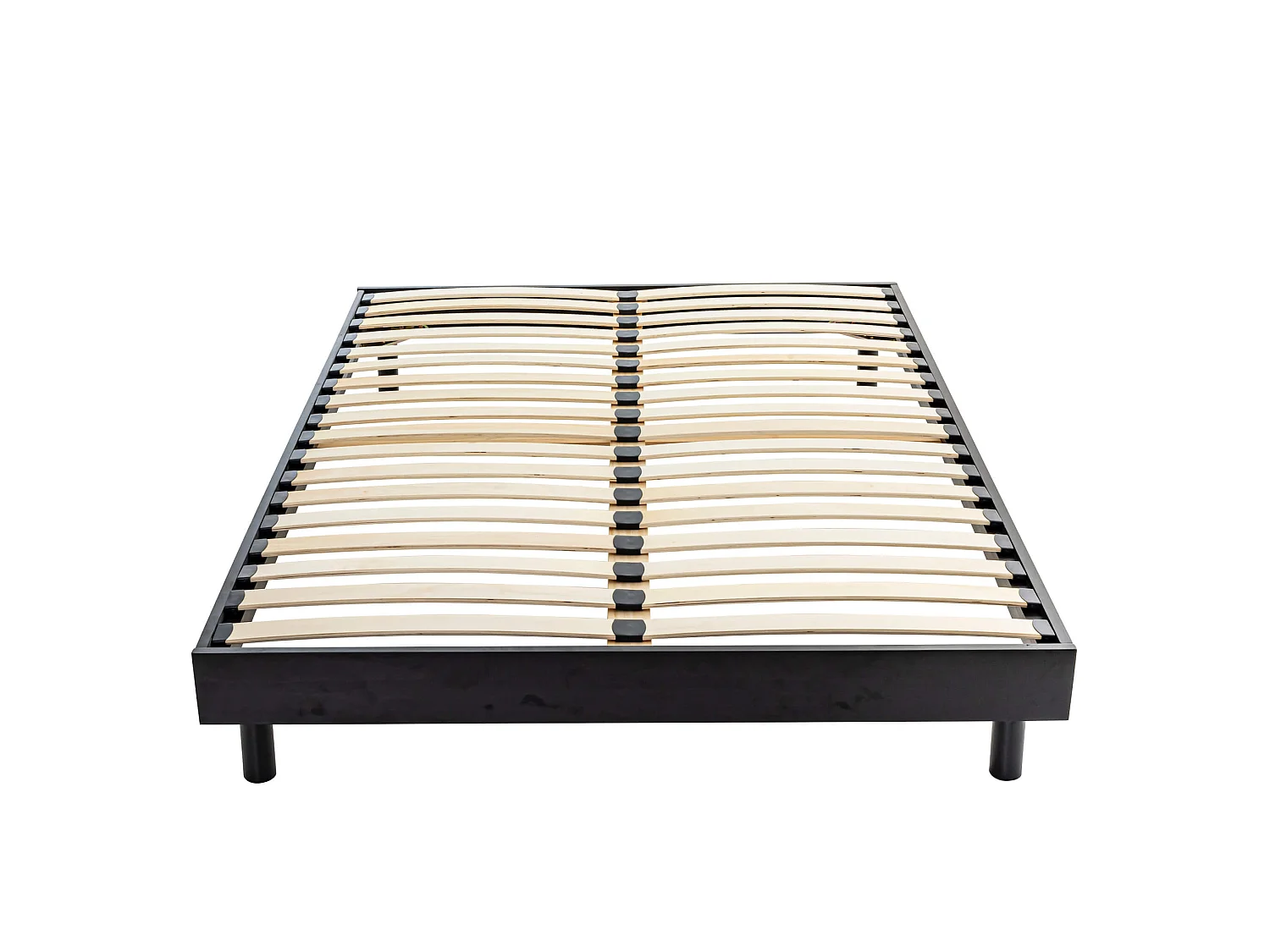 Sommier kit en bois massif noir 140x190