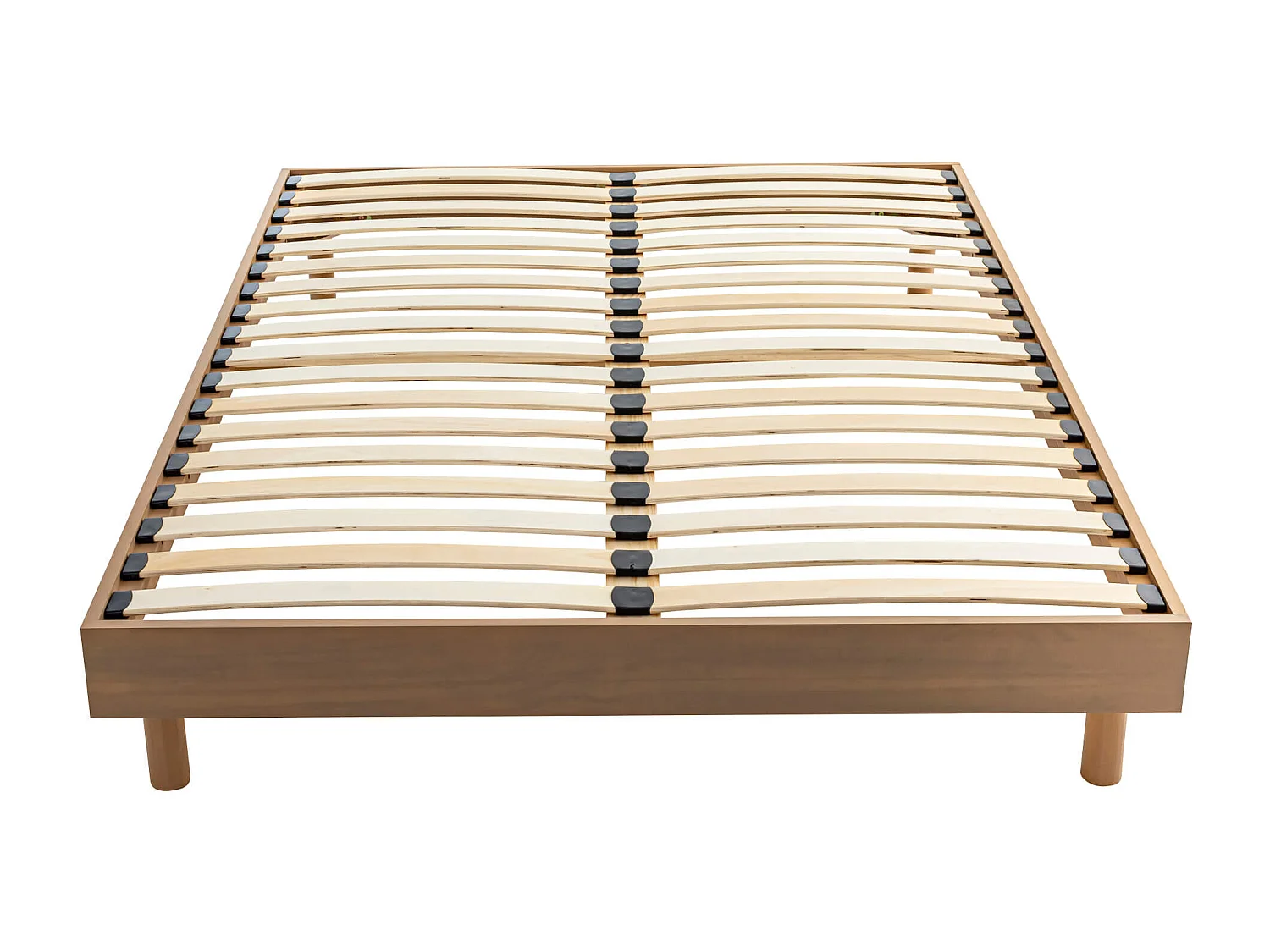 Sommier kit en bois massif taupe 160x200