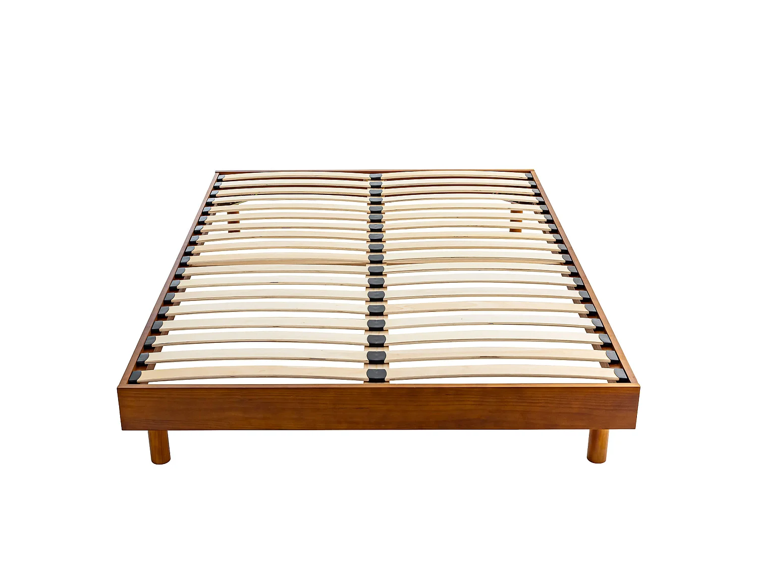Sommier kit en bois massif noisette 160x200
