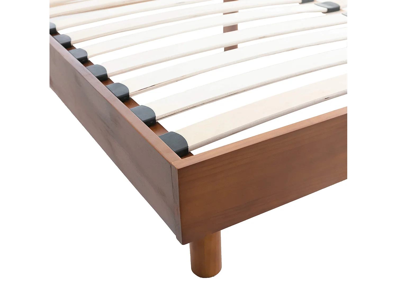 Sommier kit en bois massif noisette 160x200