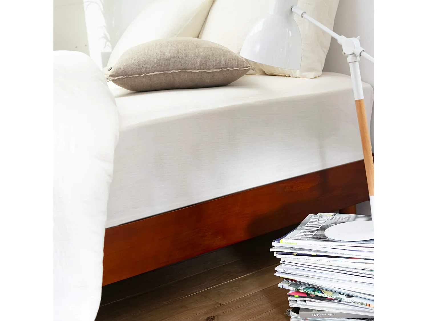 Sommier kit en bois massif noisette 160x200