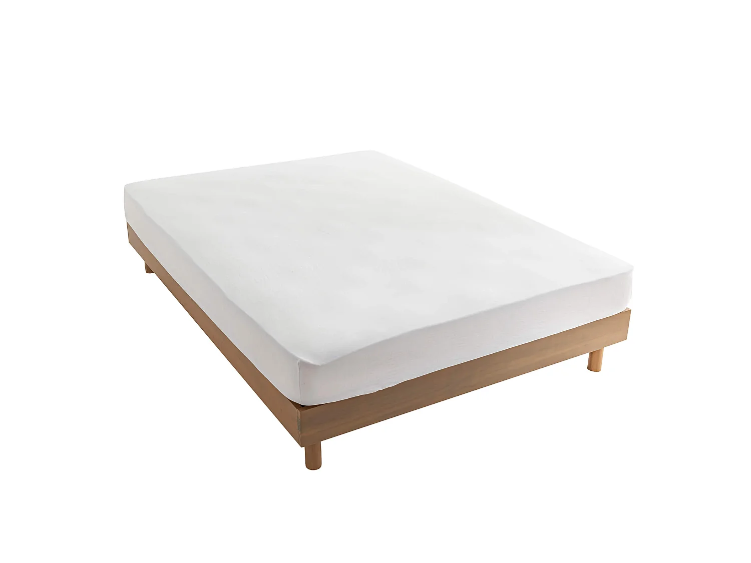 Sommier kit en bois massif taupe 140x190