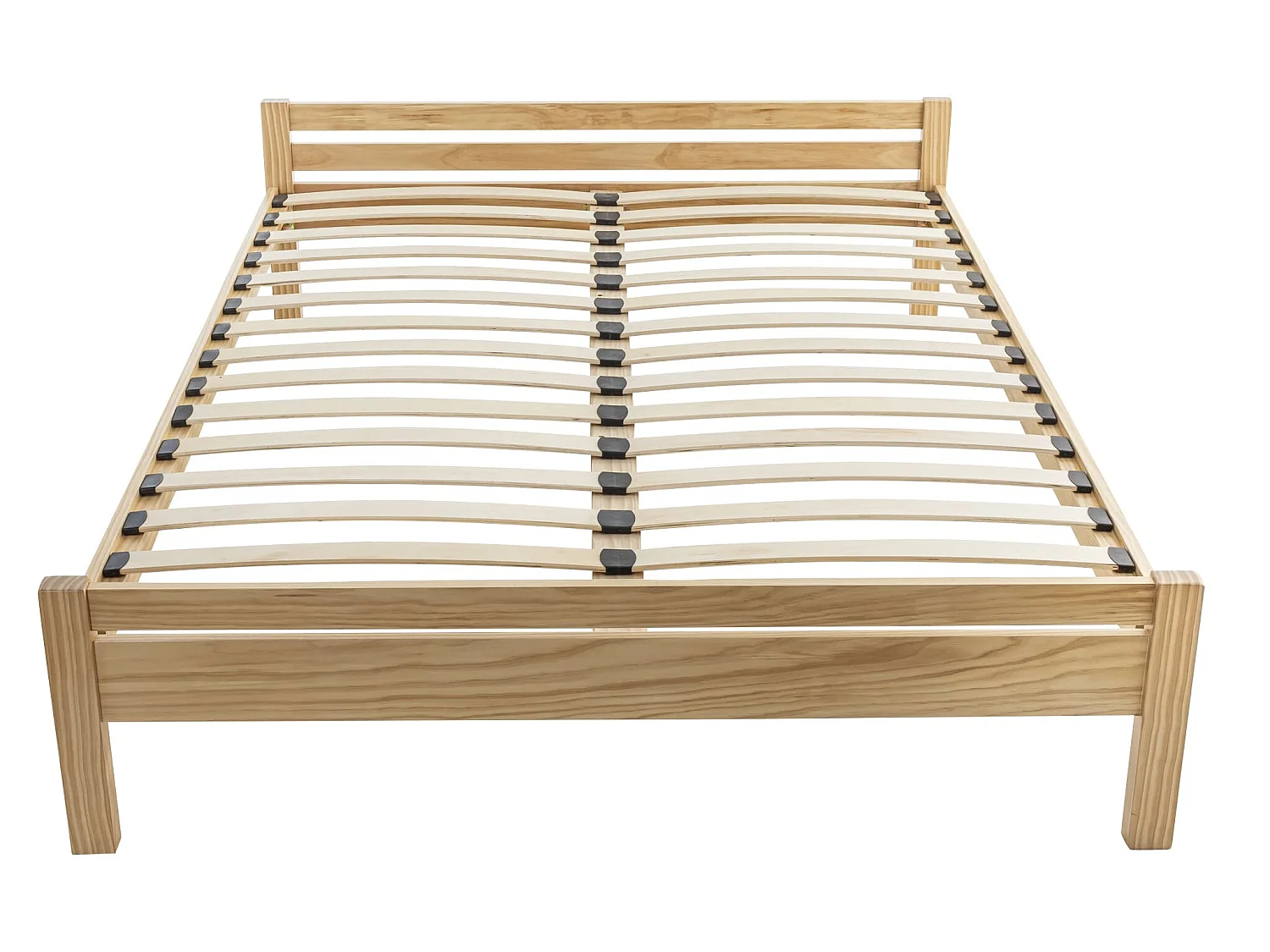 Lit adulte en pin massif avec pieds carrés 140x190 - LT17020