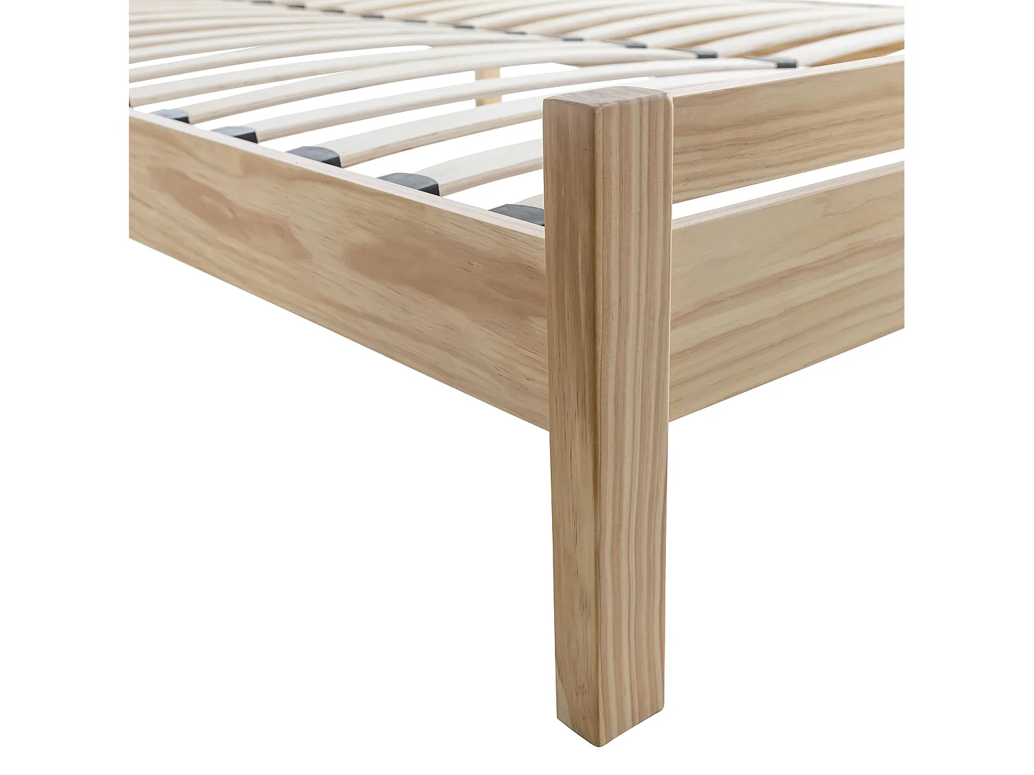 Lit adulte en pin massif avec pieds carrés 140x190 - LT17020