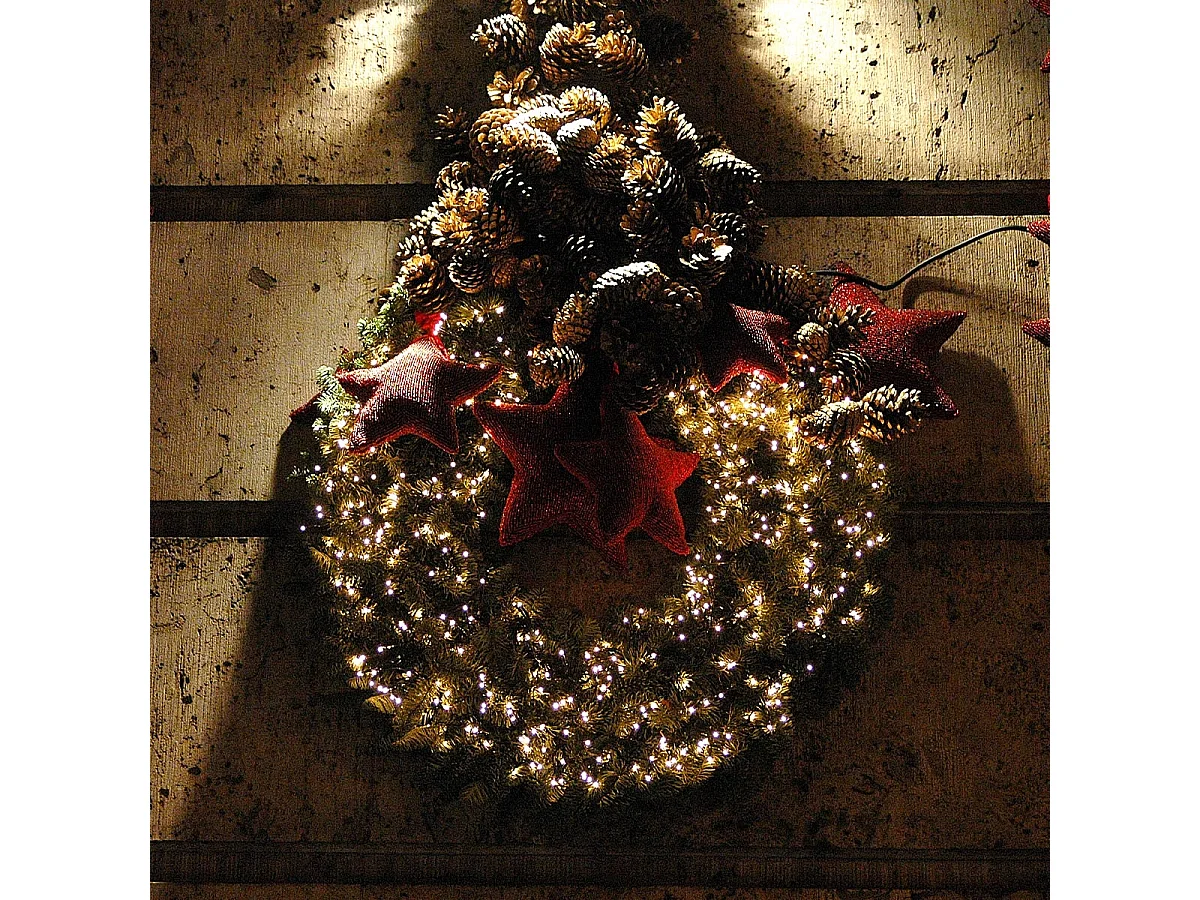 Guirlande de Noël lumineuse 768 LED blanc chaud 5,5 m IP44 intérieur/extérieur