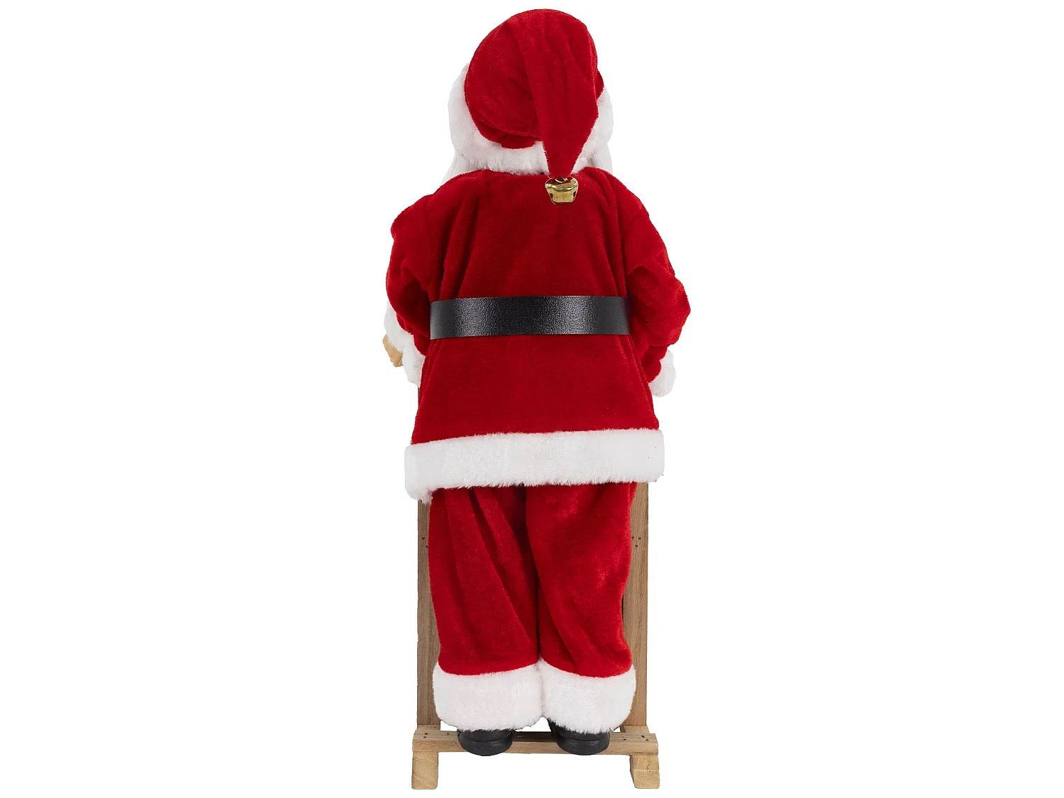Père Noël sur son traîneau décoration d'hiver figurine Santa Claus 30x20x50 cm