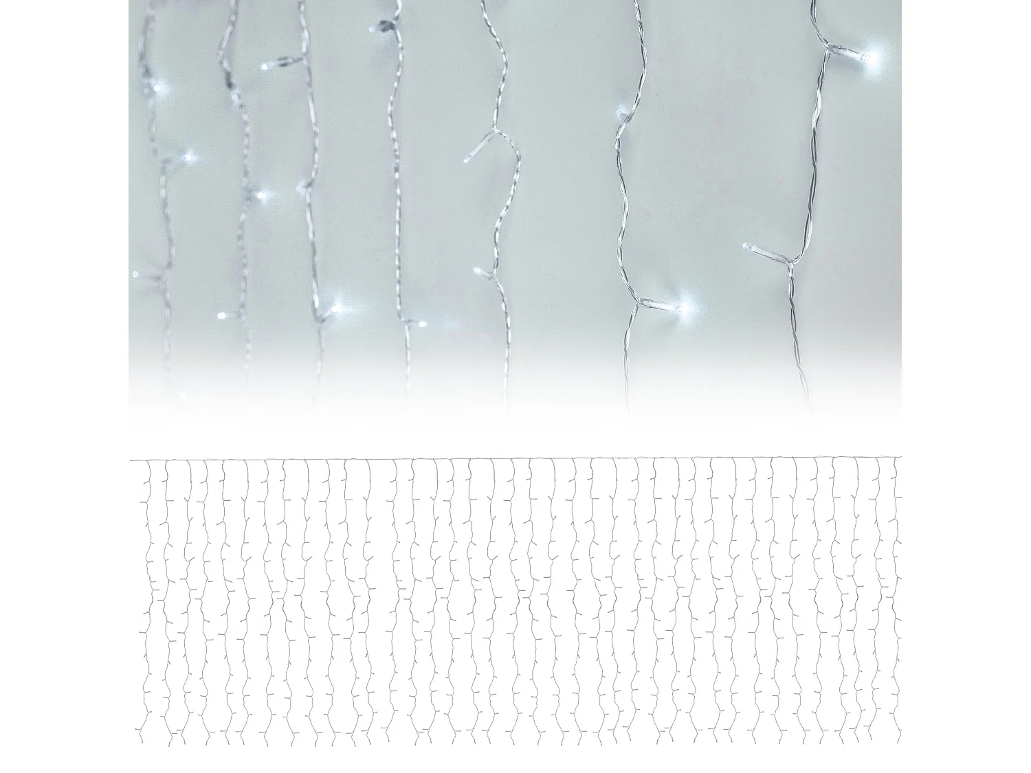 Cadena de luces navideñas árbol de navidad 2m 240 LED Luz exterior interior