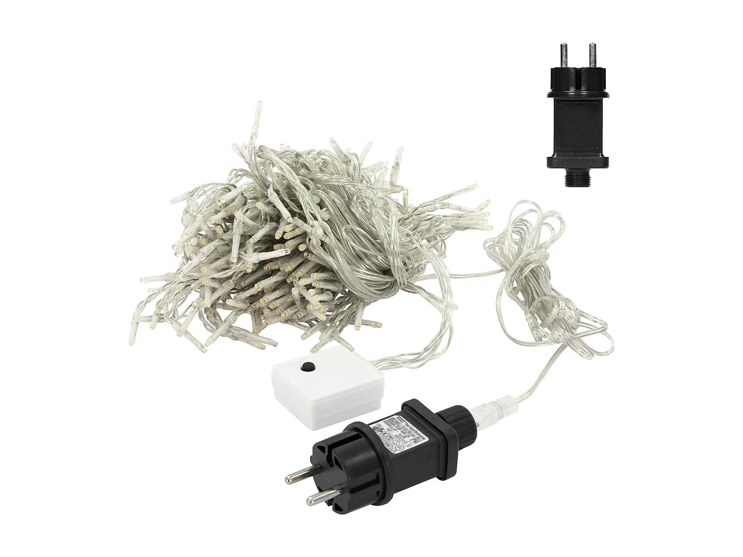 Rideau pendant lumineux de Noël 240 LED blanc froid IP44 2m intérieur/extérieur