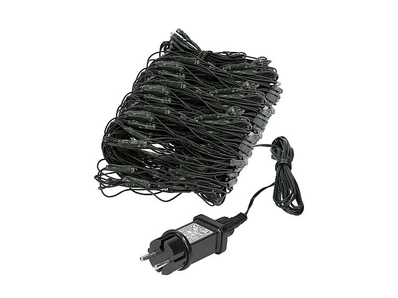 Rideau pendant lumineux de Noël 320 LED blanc chaud IP44 3 m intérieur/extérieur