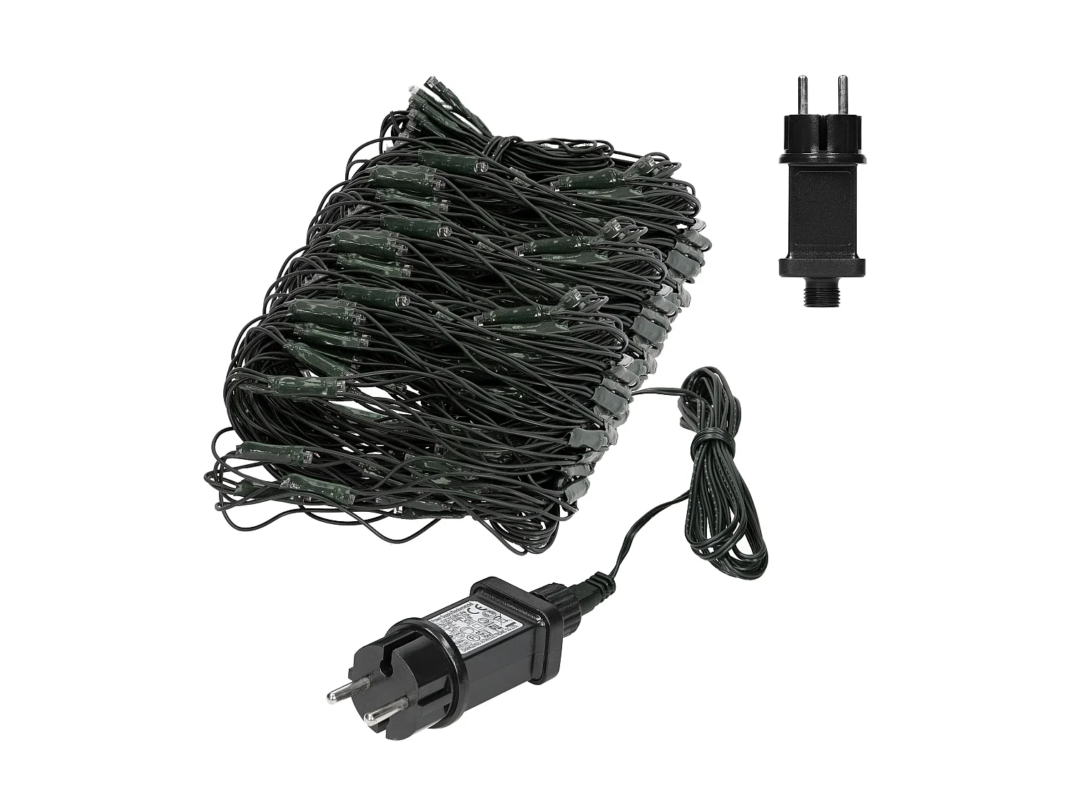 Rideau pendant lumineux de Noël 320 LED blanc chaud IP44 3 m intérieur/extérieur