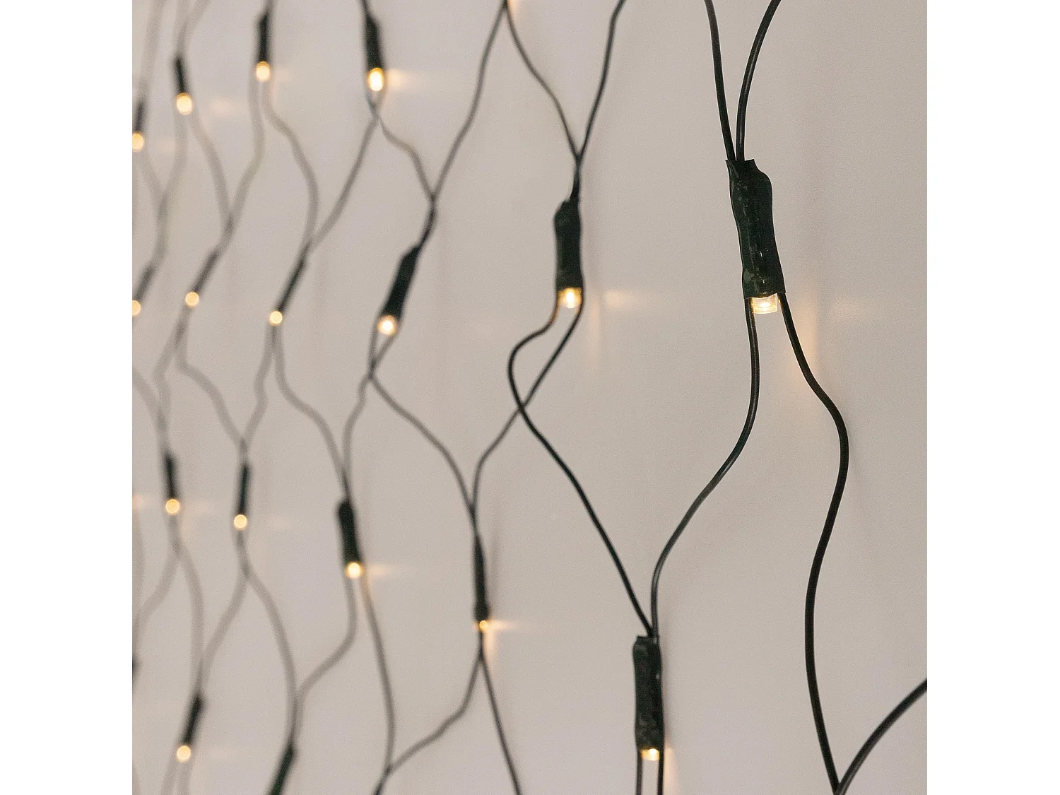 Rideau pendant lumineux de Noël 320 LED blanc chaud IP44 3 m intérieur/extérieur