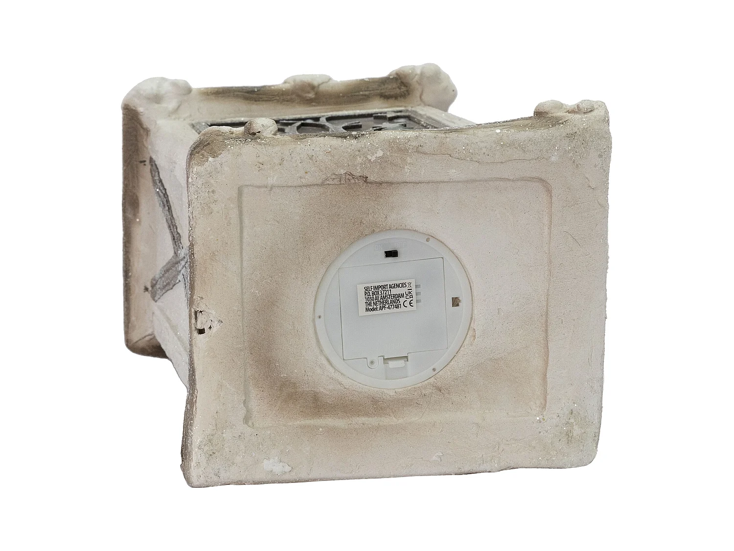 Linterna de navidad LED con imagen de abeto verde nevada adorno navideña 60 cm