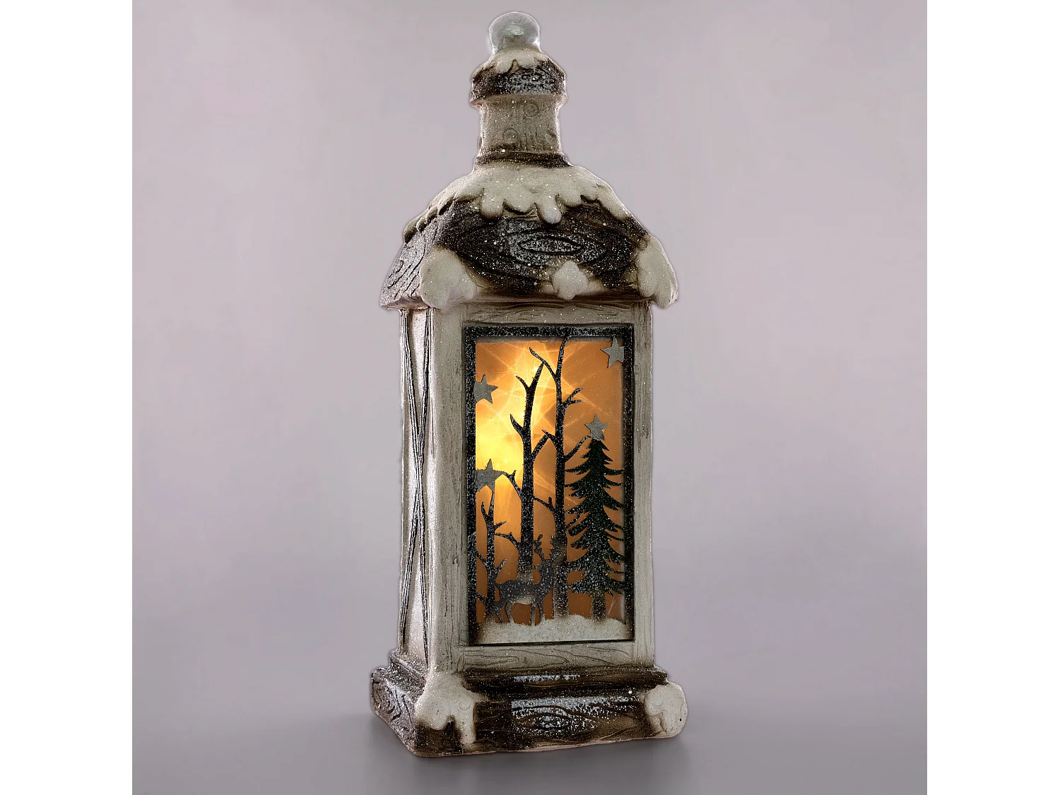 Lanterne á LED de Noël lumière blanc chaud décoration d'hiver pour maison 60 cm