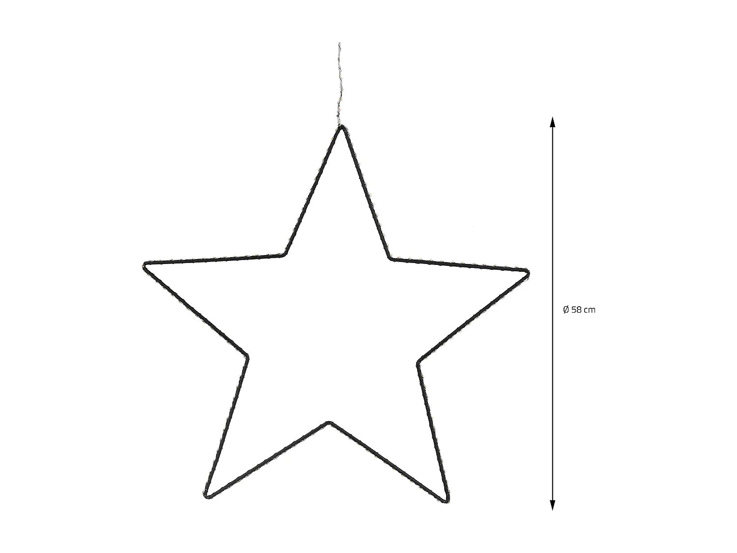 Étoile de Noël 204 LED décoration lumineuse fenêtre sapin minuterie IP44 58 cm