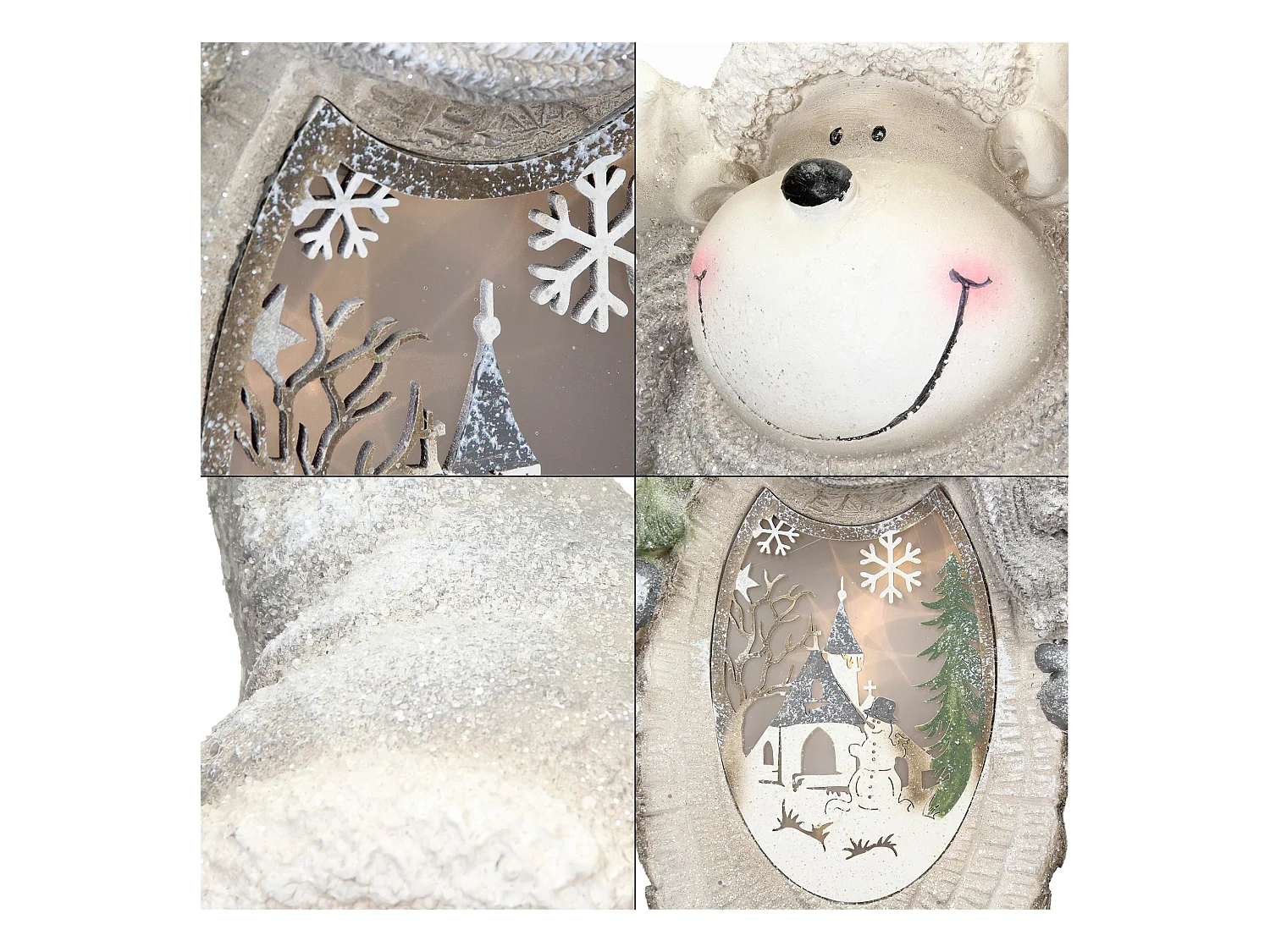 Estatua decoración navideña LED navideña ornamento festivo muñeco reno hogar