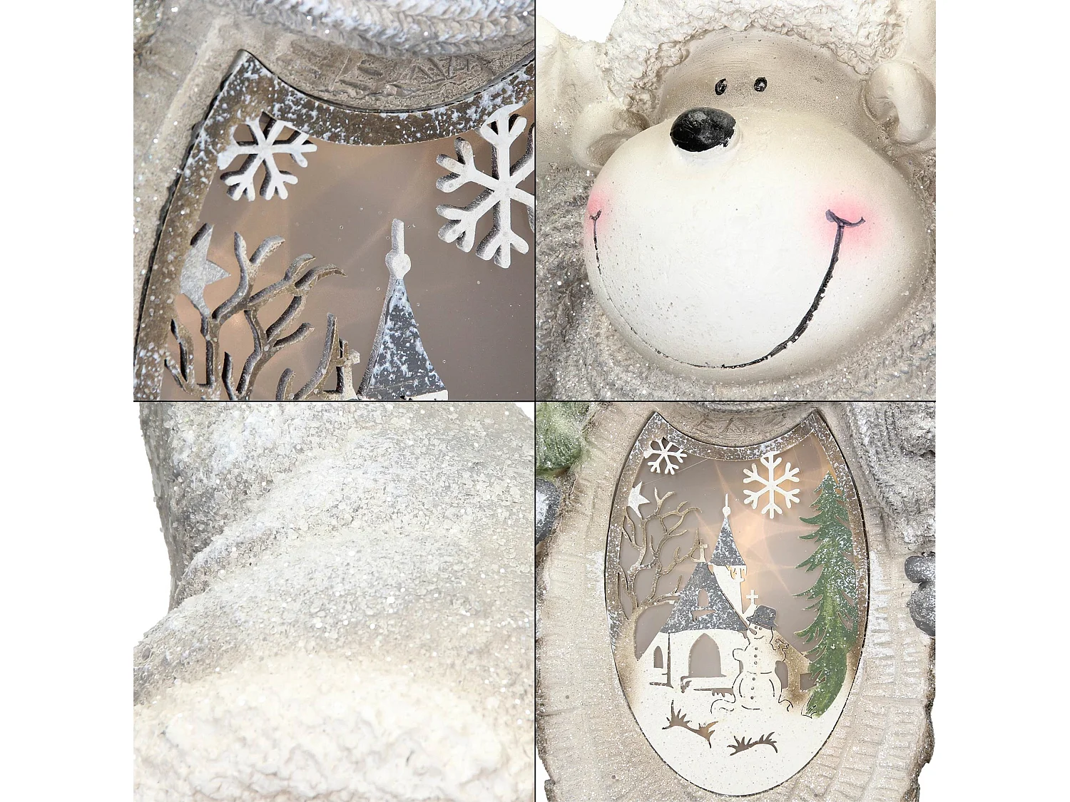 Estatua decoración navideña LED navideña ornamento festivo muñeco reno hogar