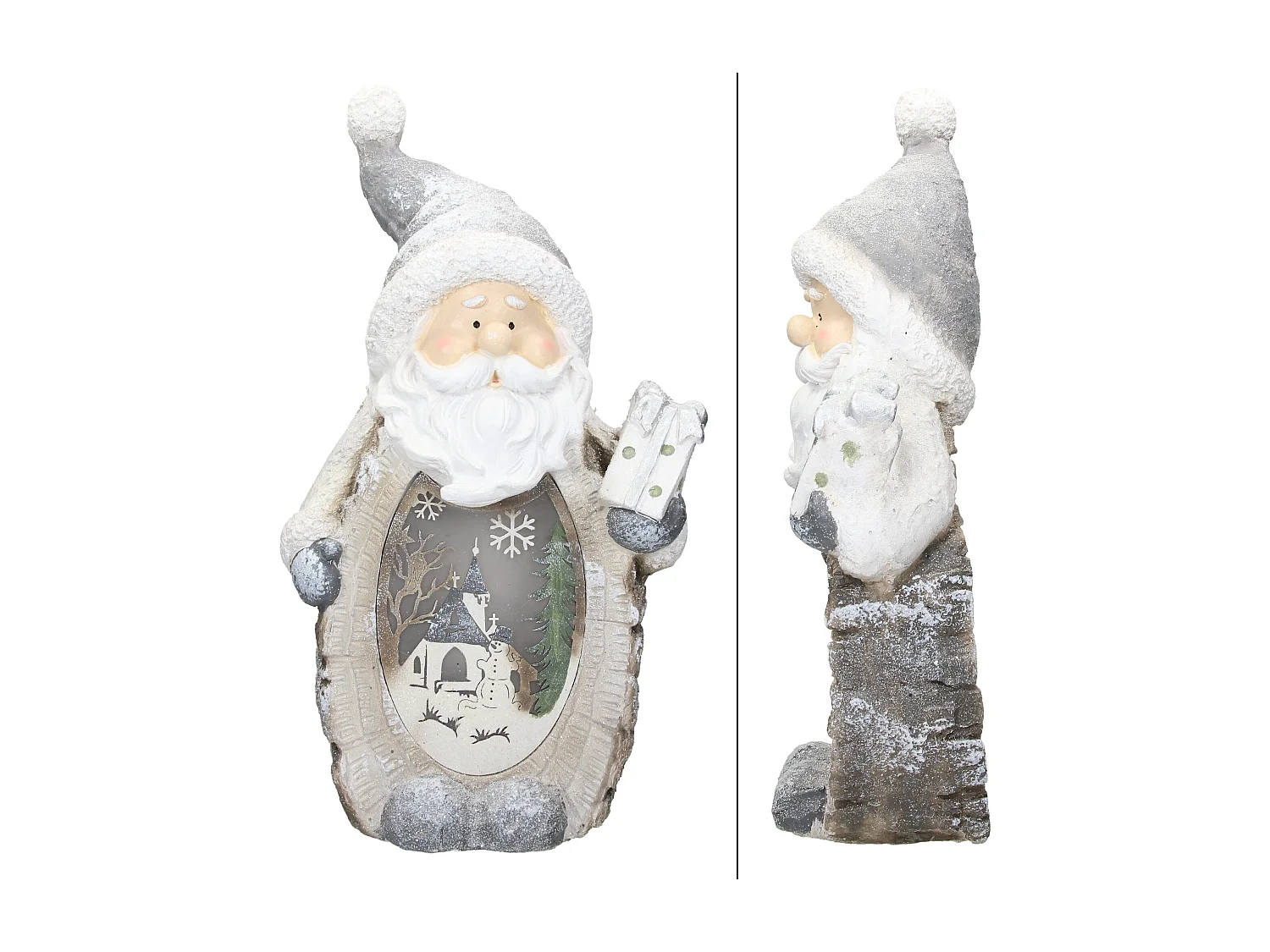 Estatua decoración navideña LED navideña ornamento festivo Papa Noel para hogar