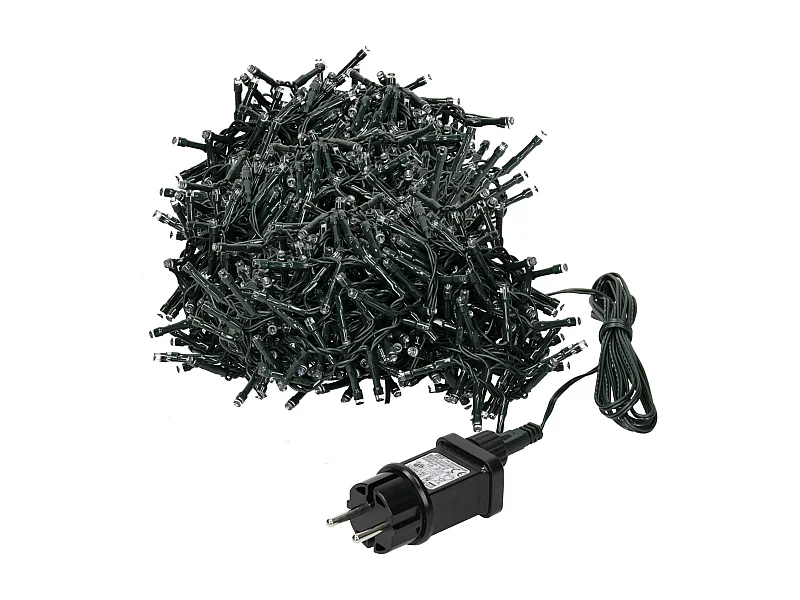 Guirlande lumineuse pour arbre Noël 1000 LED blanc froid 20m intérieur/extérieur