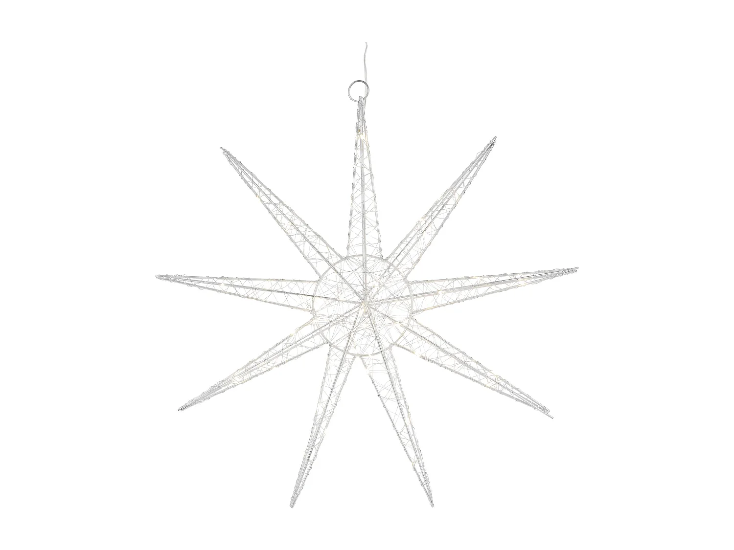 Étoile de Noël LED déco d'hiver avec minuterie étoile lumineuse suspendue 50 cm