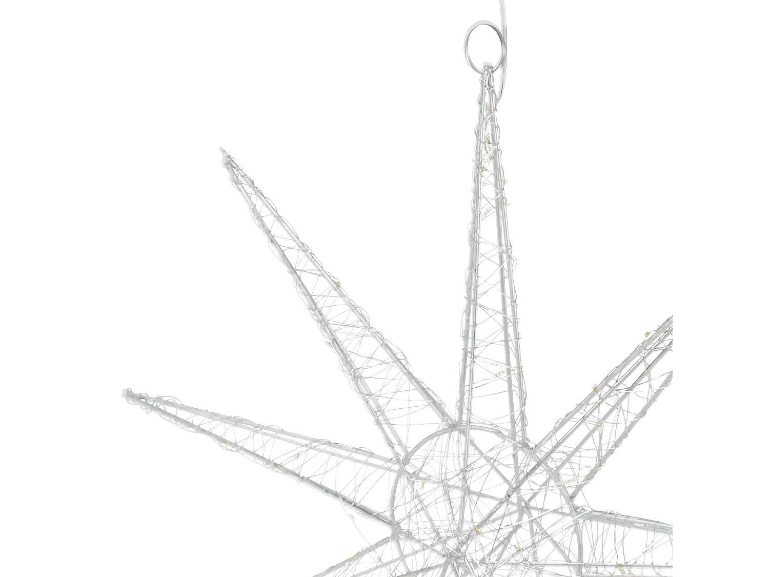 Étoile de Noël LED déco d'hiver avec minuterie étoile lumineuse suspendue 50 cm