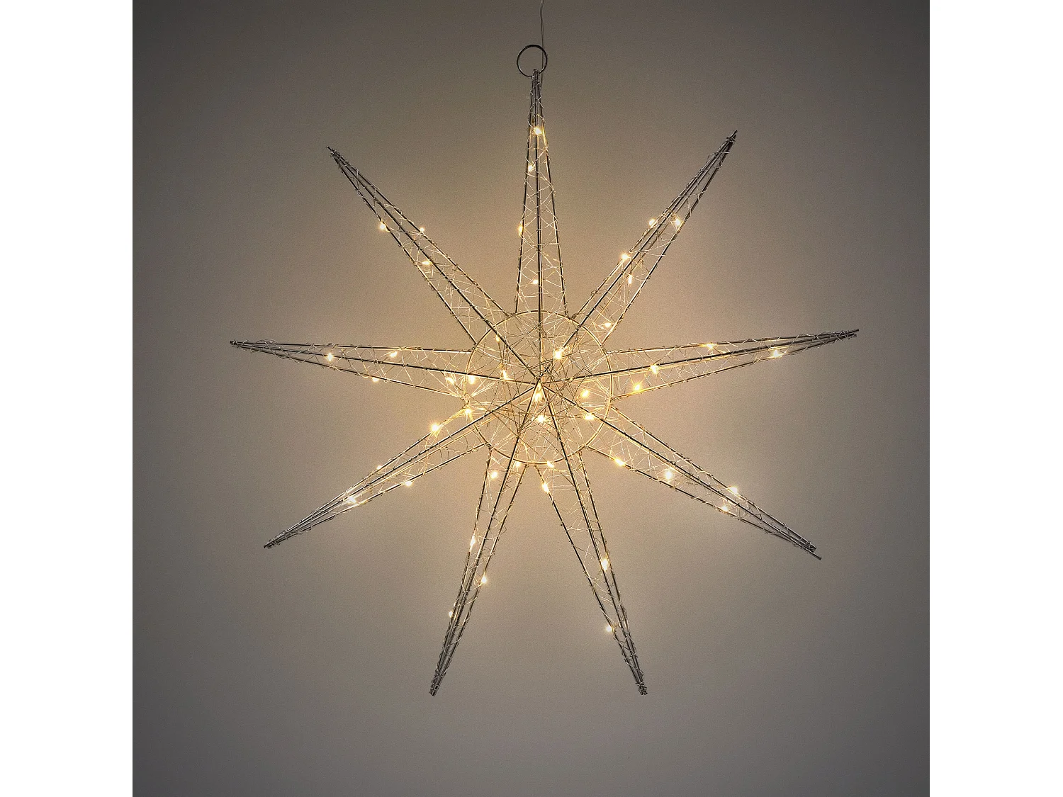 Étoile de Noël LED déco d'hiver avec minuterie étoile lumineuse suspendue 50 cm