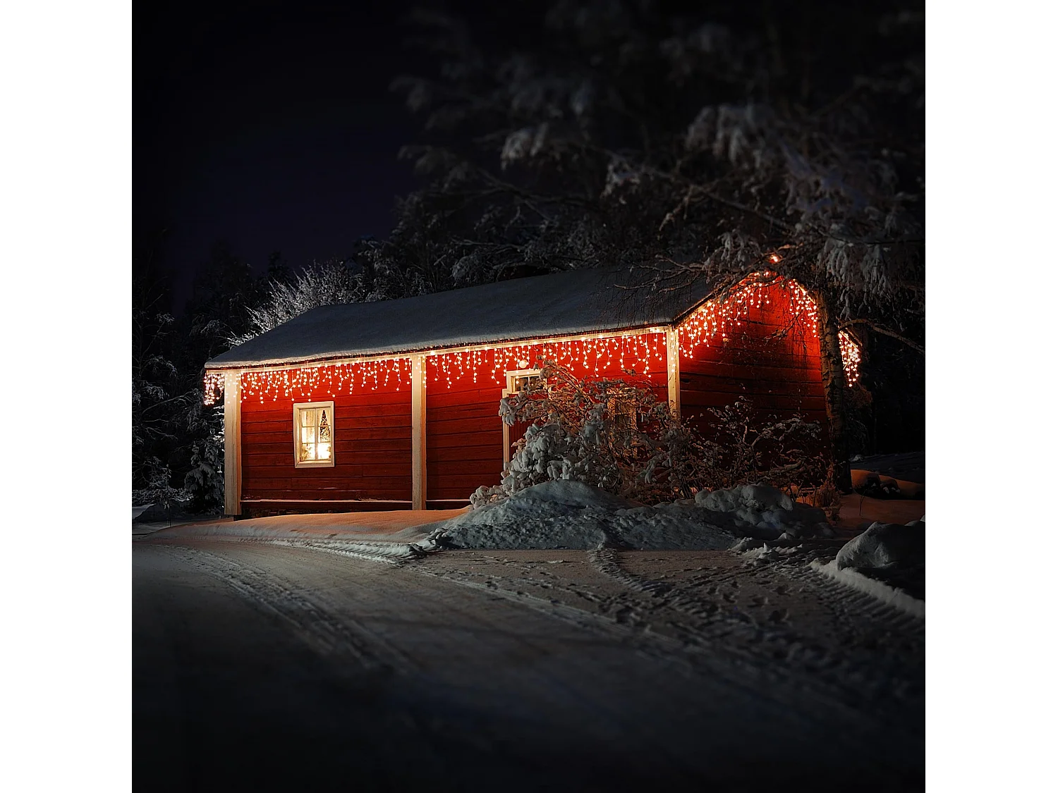 Chaîne guirlande lumineuse à LED blanc chaud 6m 180 ampoules IP44 déco pour Nöel