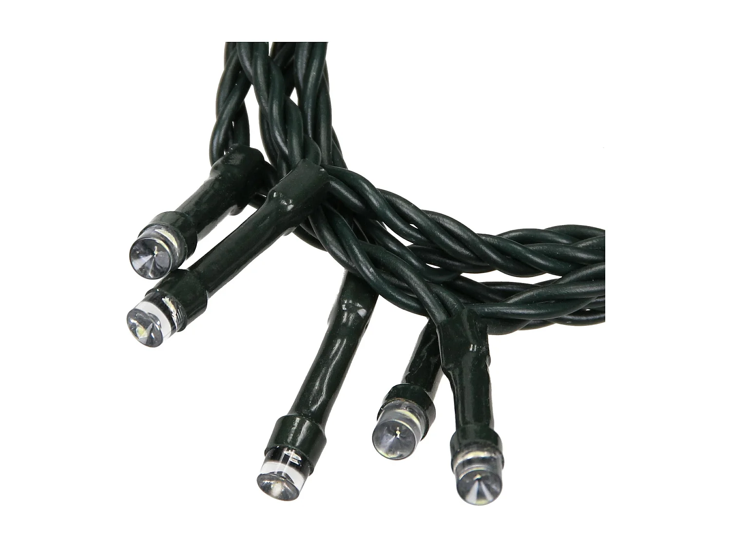 Ghirlanda luminosa con 180 LED bianco caldo decorazione natalizia 6 m IP44 nero