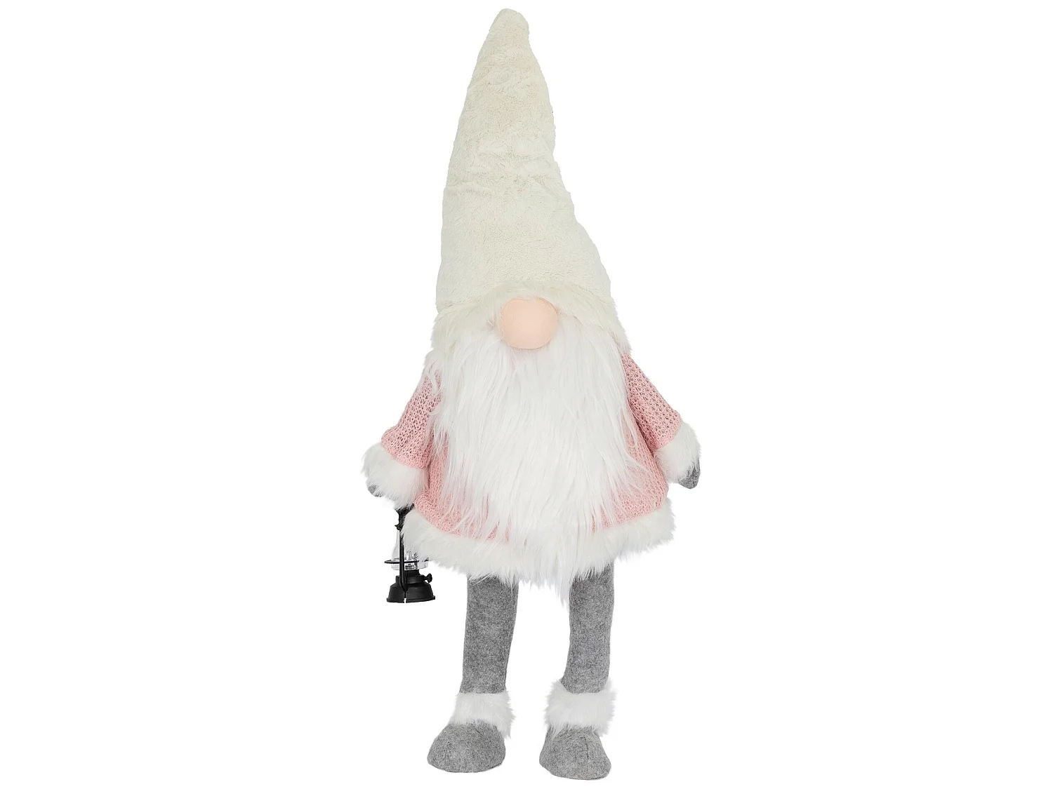 Gnome figurine LED lanterne poupée peluche sans visage ornement Noël 80 cm