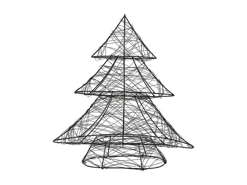 Decorazione mini albero di Natale miniatura con luci LED invernale 28x30cm abete