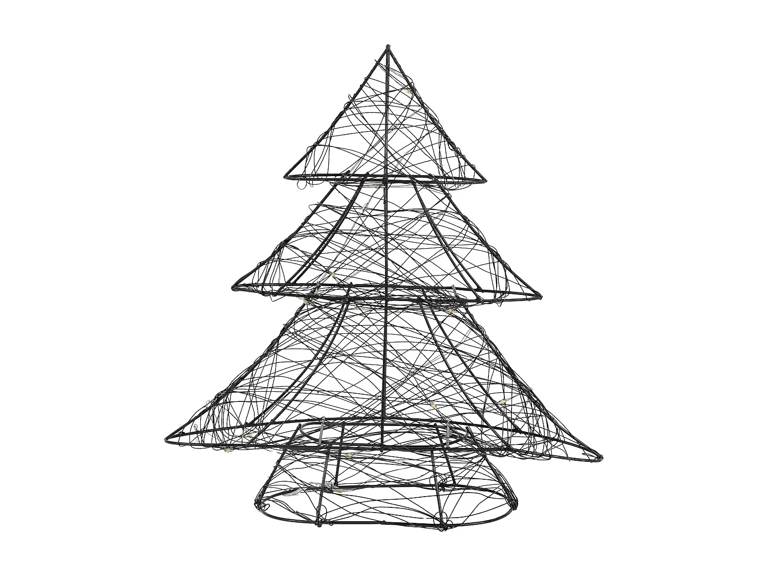 Decorazione mini albero di Natale miniatura con luci LED invernale 28x30cm abete