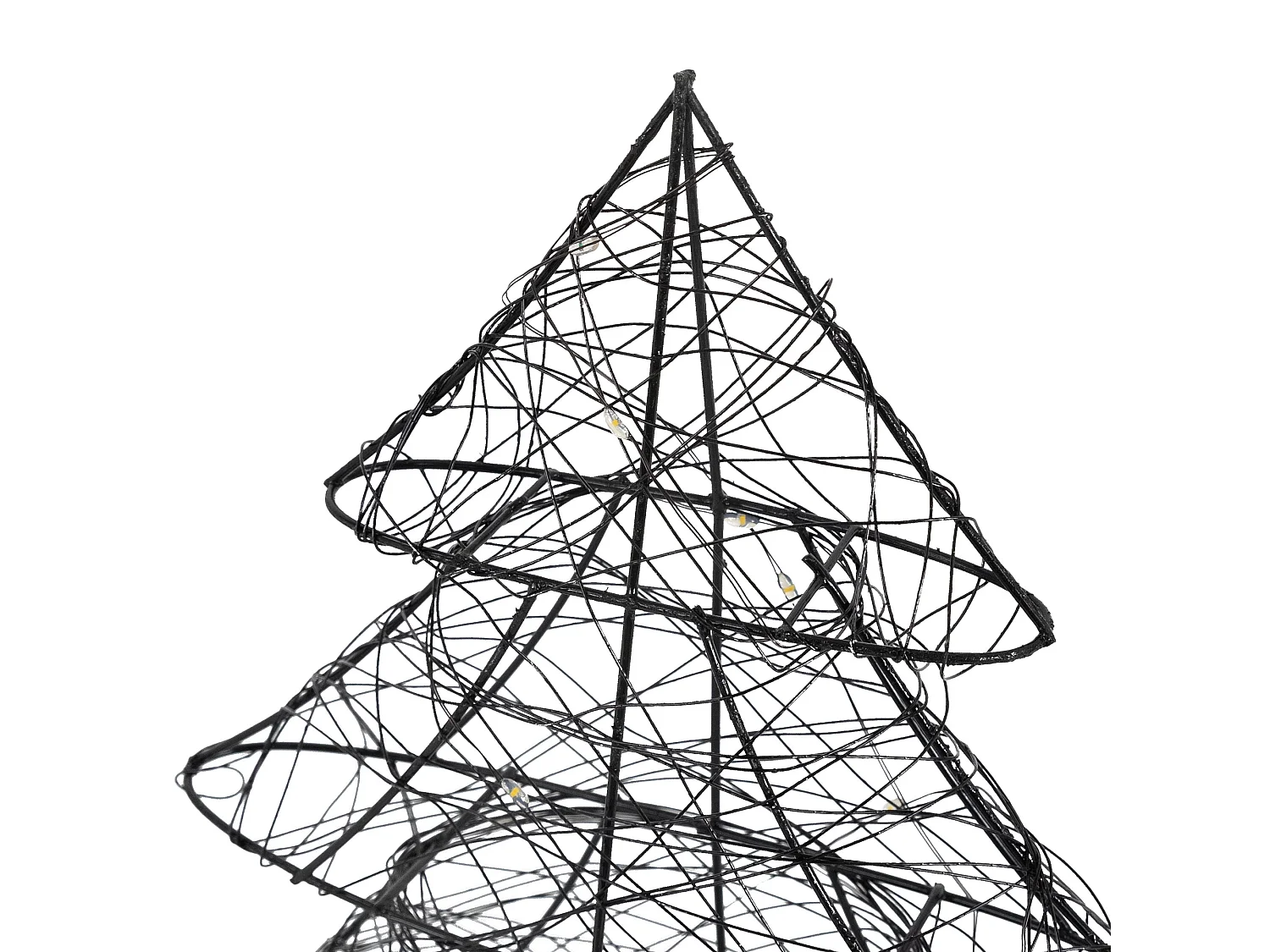 Decorazione mini albero di Natale miniatura con luci LED invernale 28x30cm abete